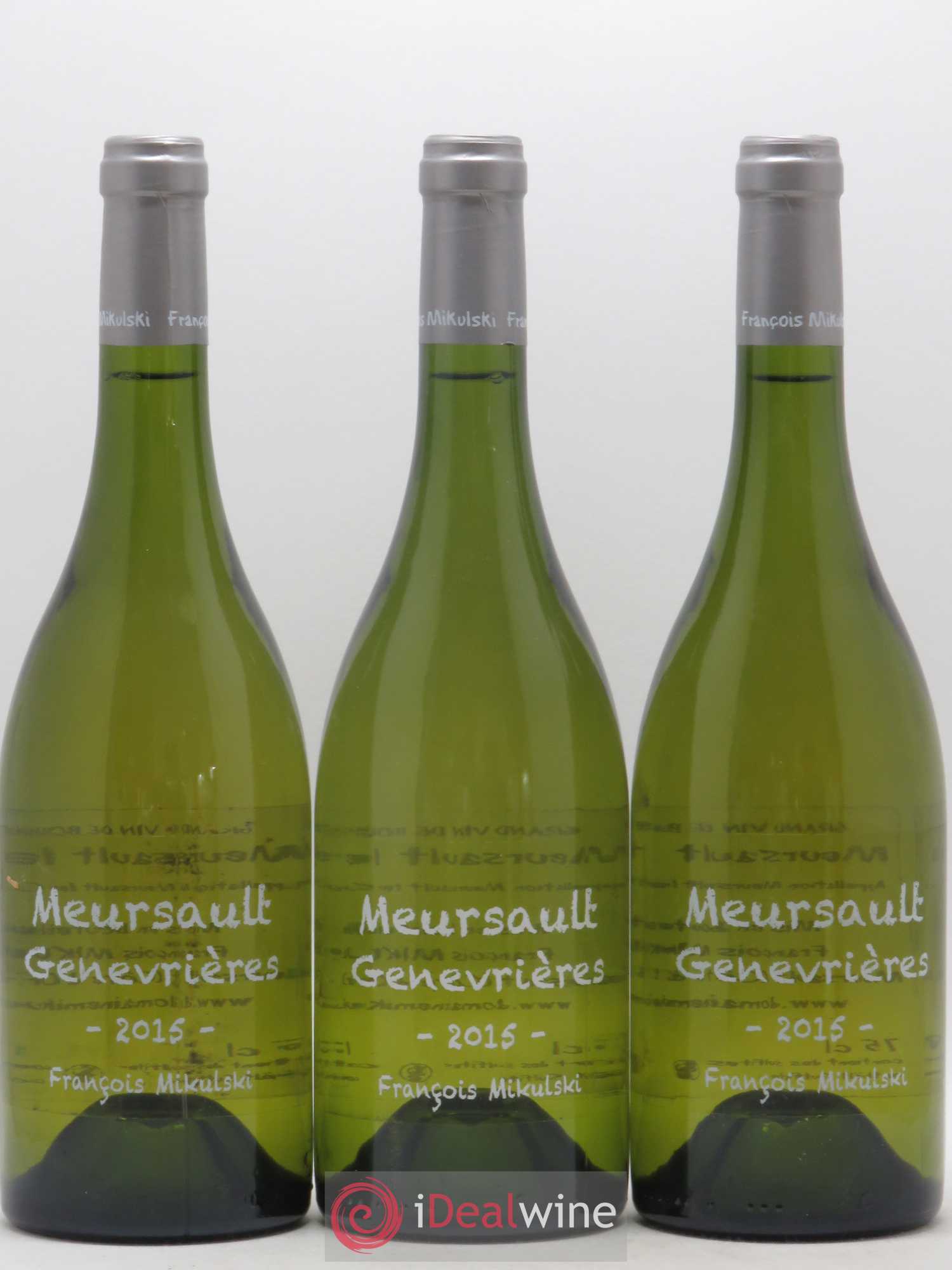 Meursault 1er Cru Les Genevrières François Mikulski 2015 - Lot de 3 bouteilles - 0
