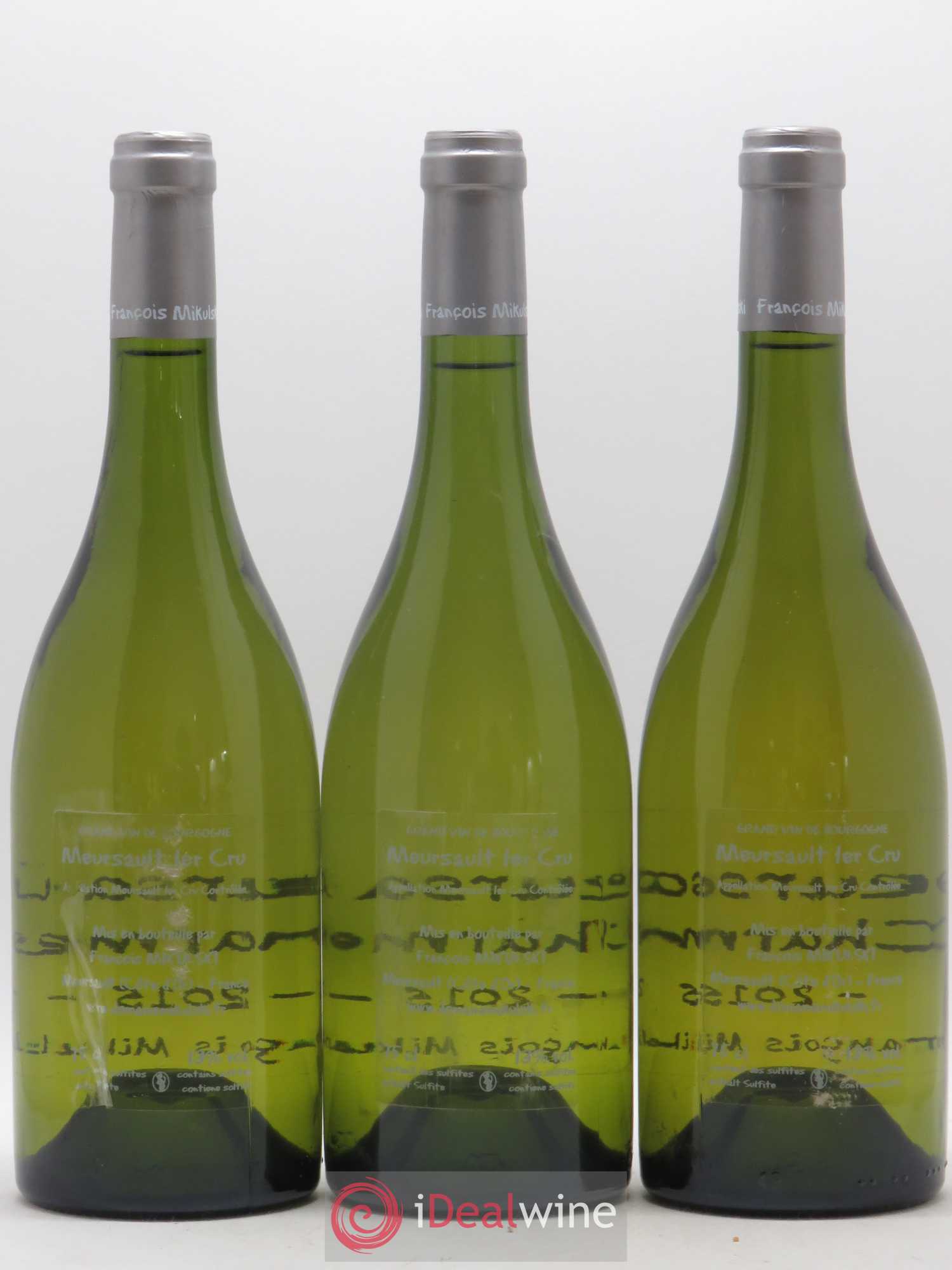 Meursault 1er Cru Charmes François Mikulski 2015 - Lot de 3 bouteilles - 1