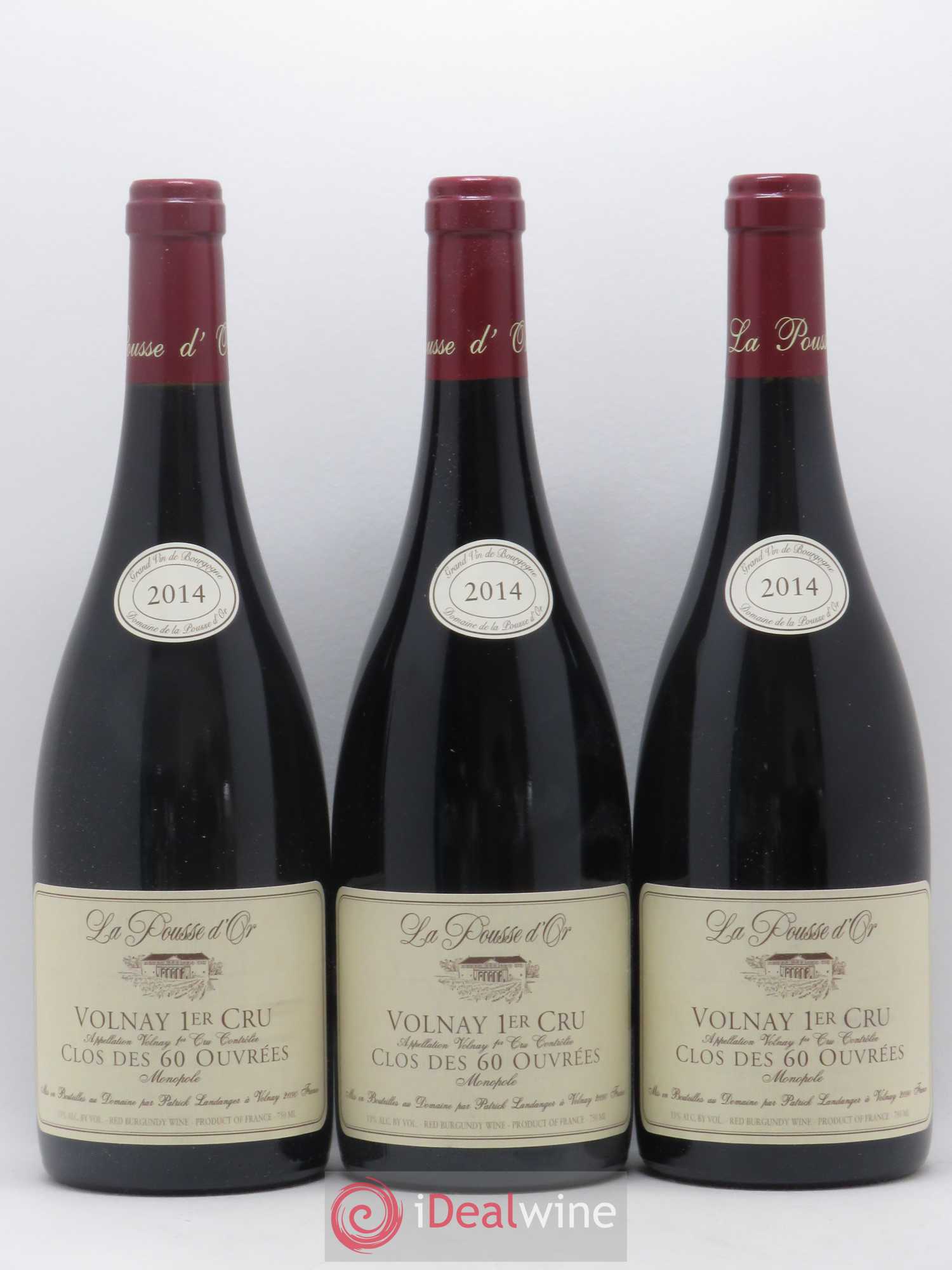 Volnay 1er Cru Clos des 60 ouvrées La Pousse d'Or (Domaine de) 2014 - Lot de 12 bouteilles - 2