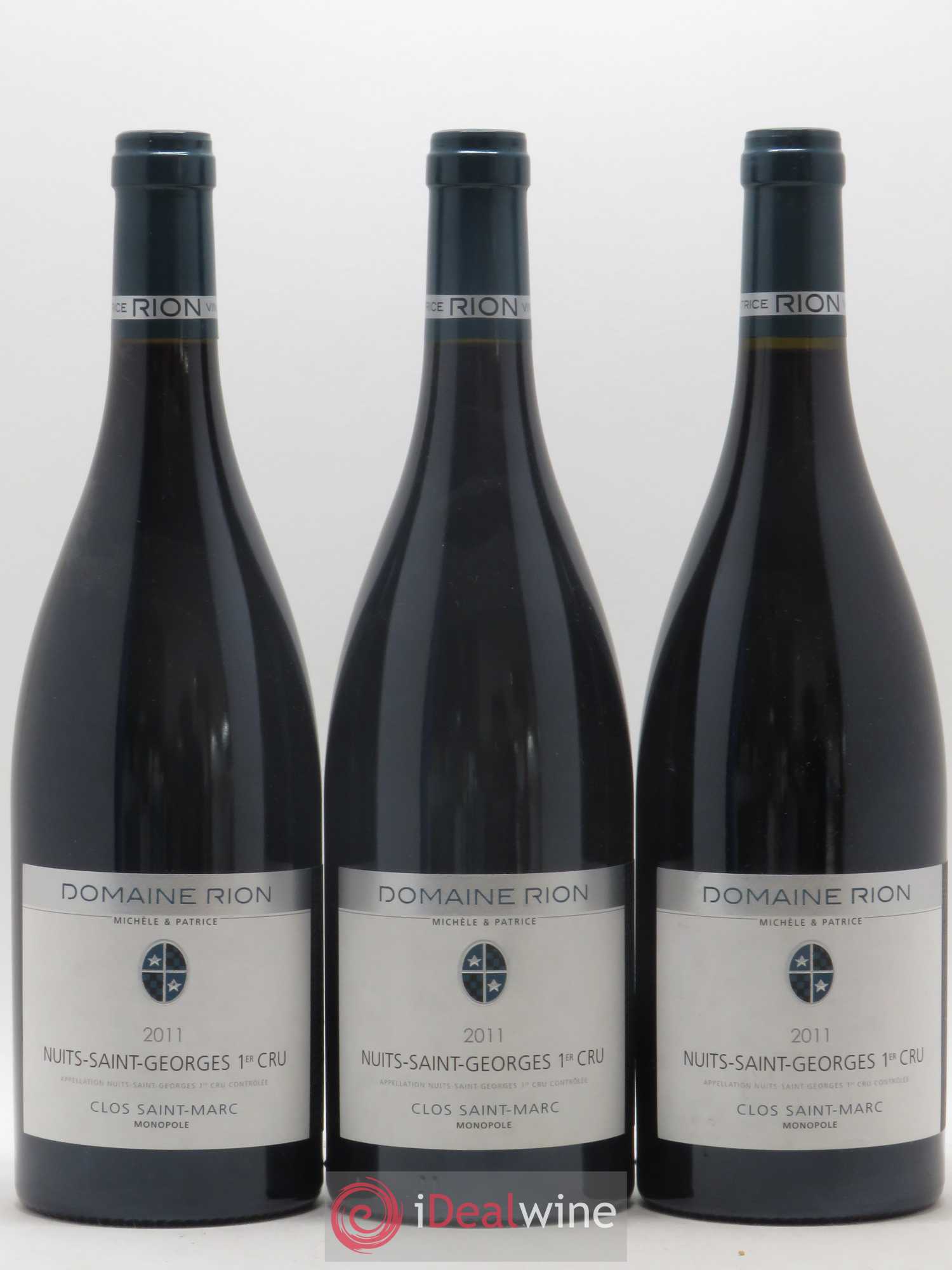 Nuits-Saint-Georges 1er Cru Clos Saint Marc Domaine Patrice Rion 2011 - Lot de 3 bouteilles - 0