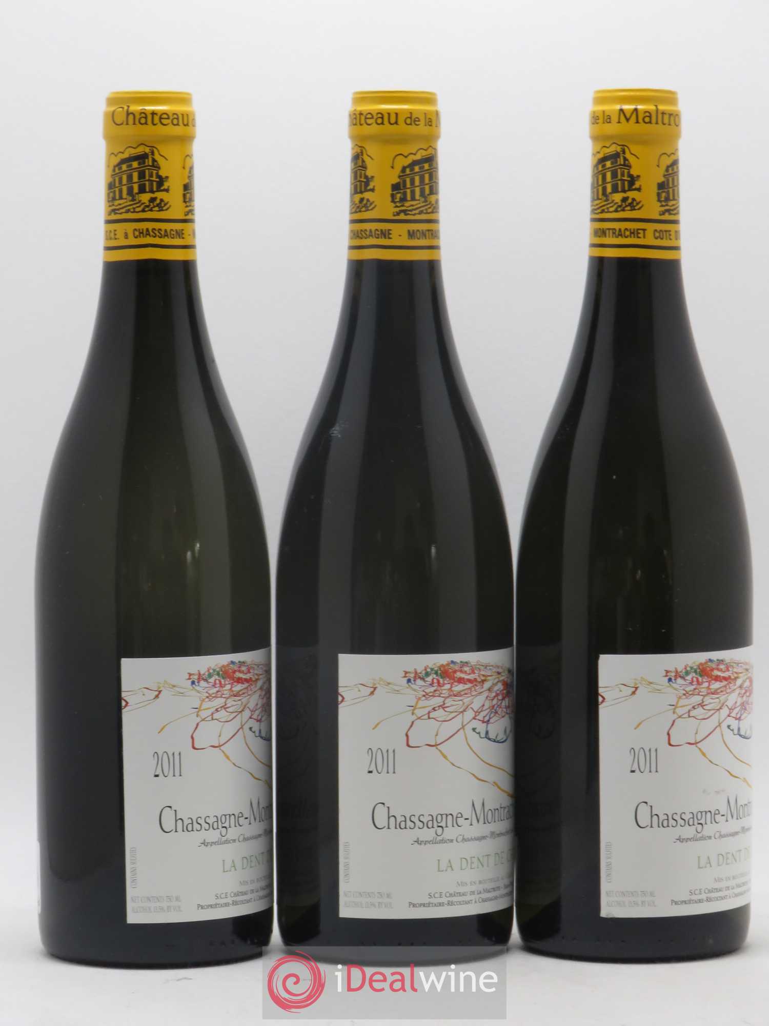 Chassagne-Montrachet 1er Cru La Dent de Chien Château de la Maltroye 2011 - Lot de 3 bouteilles - 1