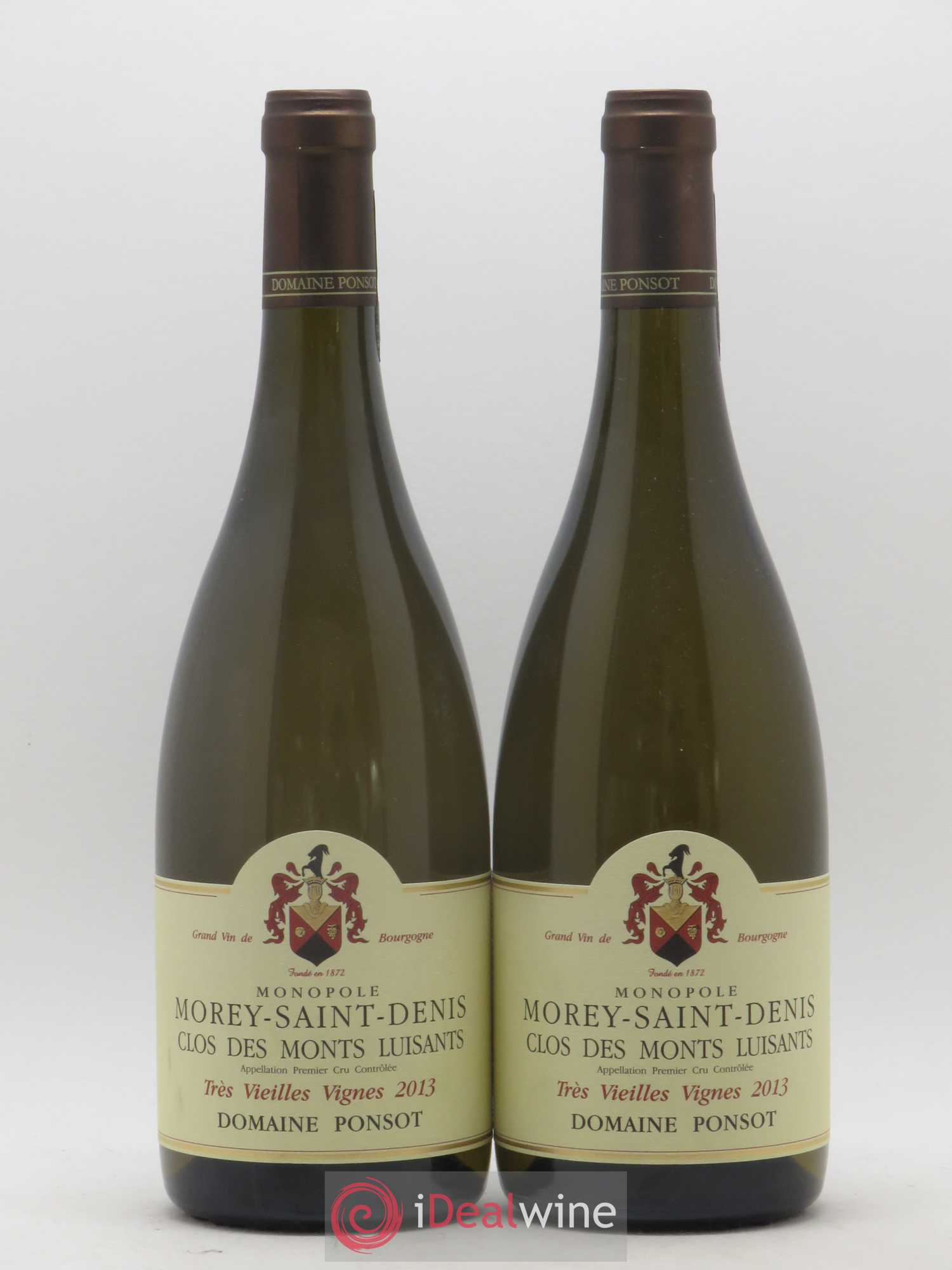 Morey-Saint-Denis 1er Cru Clos des Monts Luisants Vieilles Vignes Ponsot (Domaine) 2013 - Lot de 2 bouteilles - 0