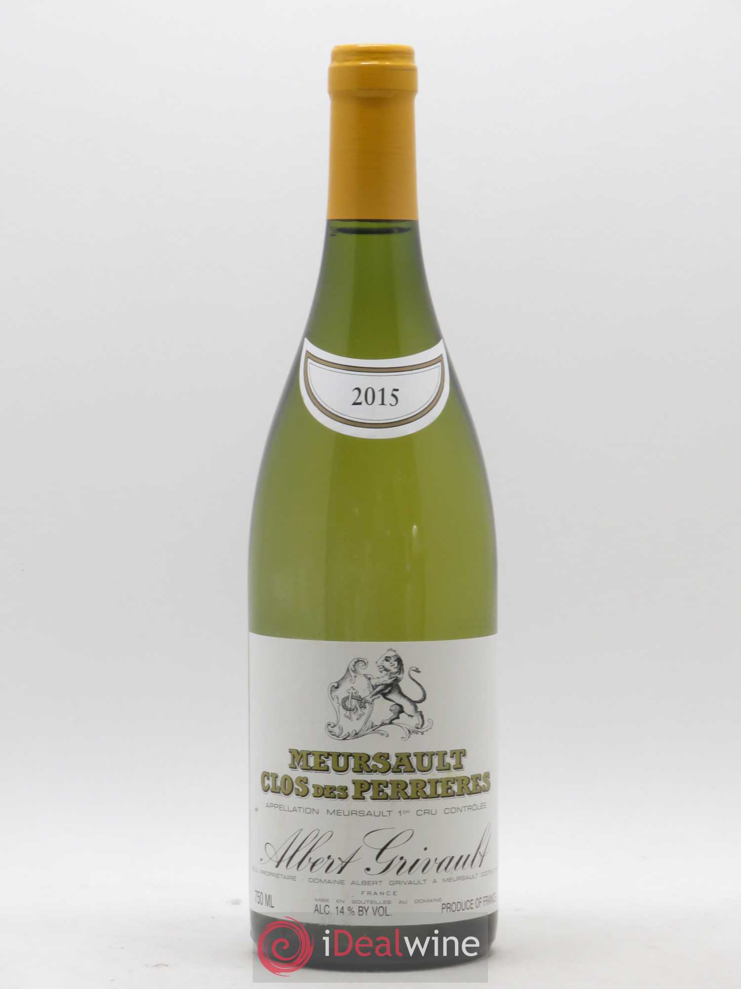 Meursault 1er Cru Clos des Perrières Monopole Albert Grivault 2015 - Lot de 1 bouteille - 0