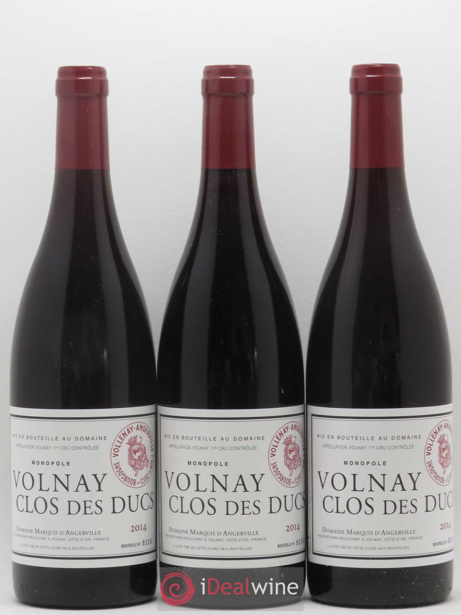 Volnay 1er Cru Clos des Ducs Marquis d'Angerville (Domaine) 2014 - Lotto di 6 bottiglie - 1