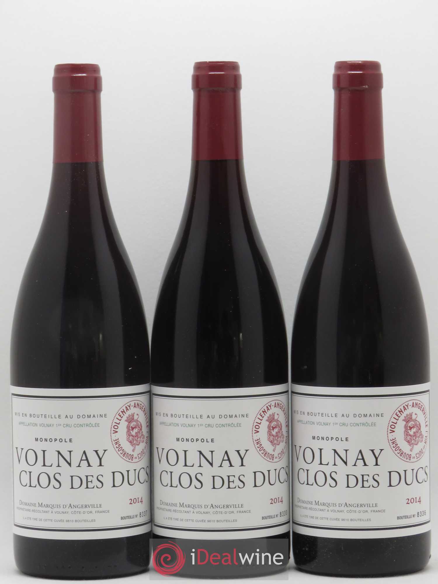 Volnay 1er Cru Clos des Ducs Marquis d'Angerville (Domaine) 2014 - Lotto di 6 bottiglie - 2