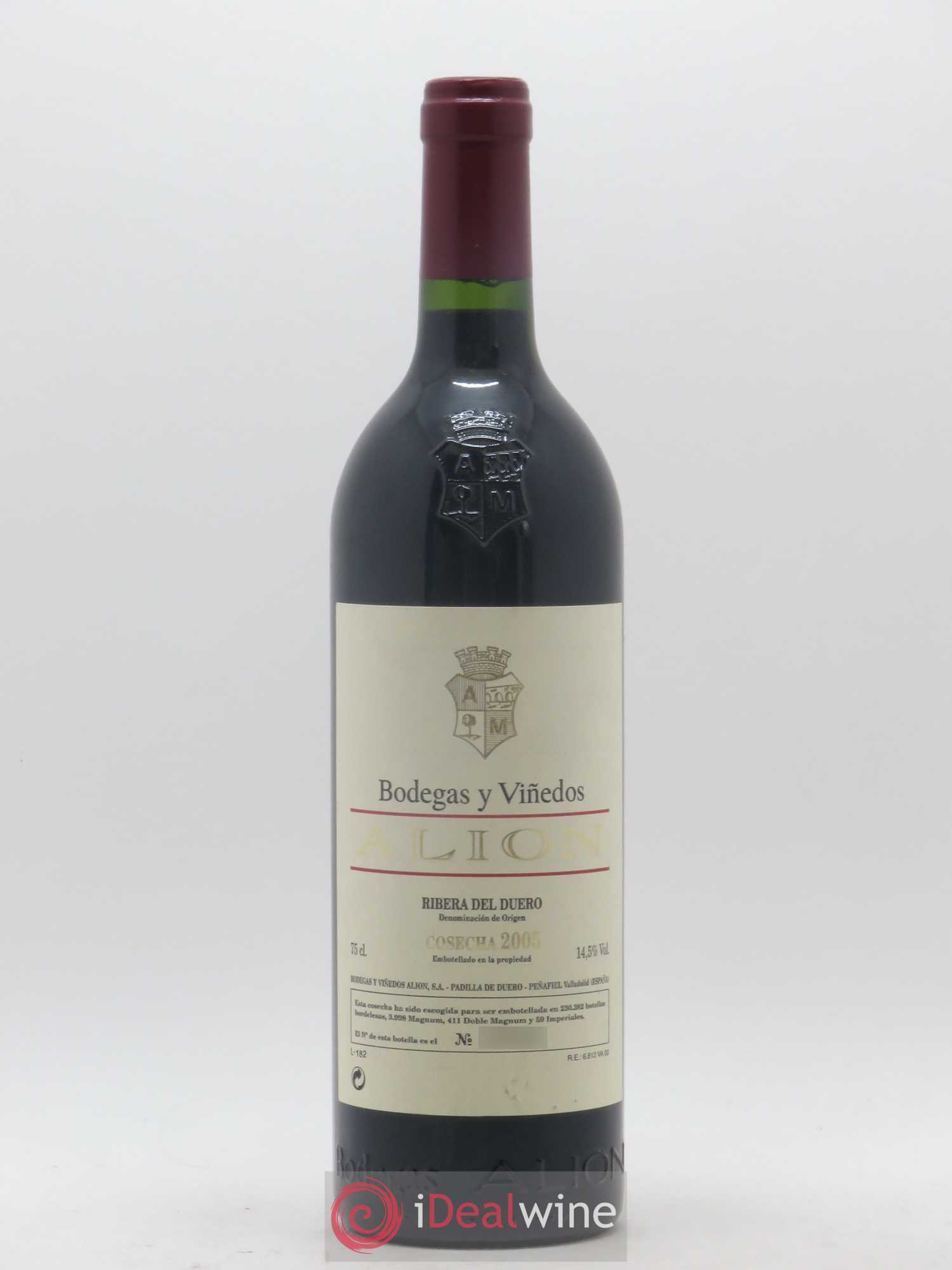 Ribera Del Duero DO Vega Sicilia Alion Famille Alvarez 2005 - Lot de 1 bouteille - 0
