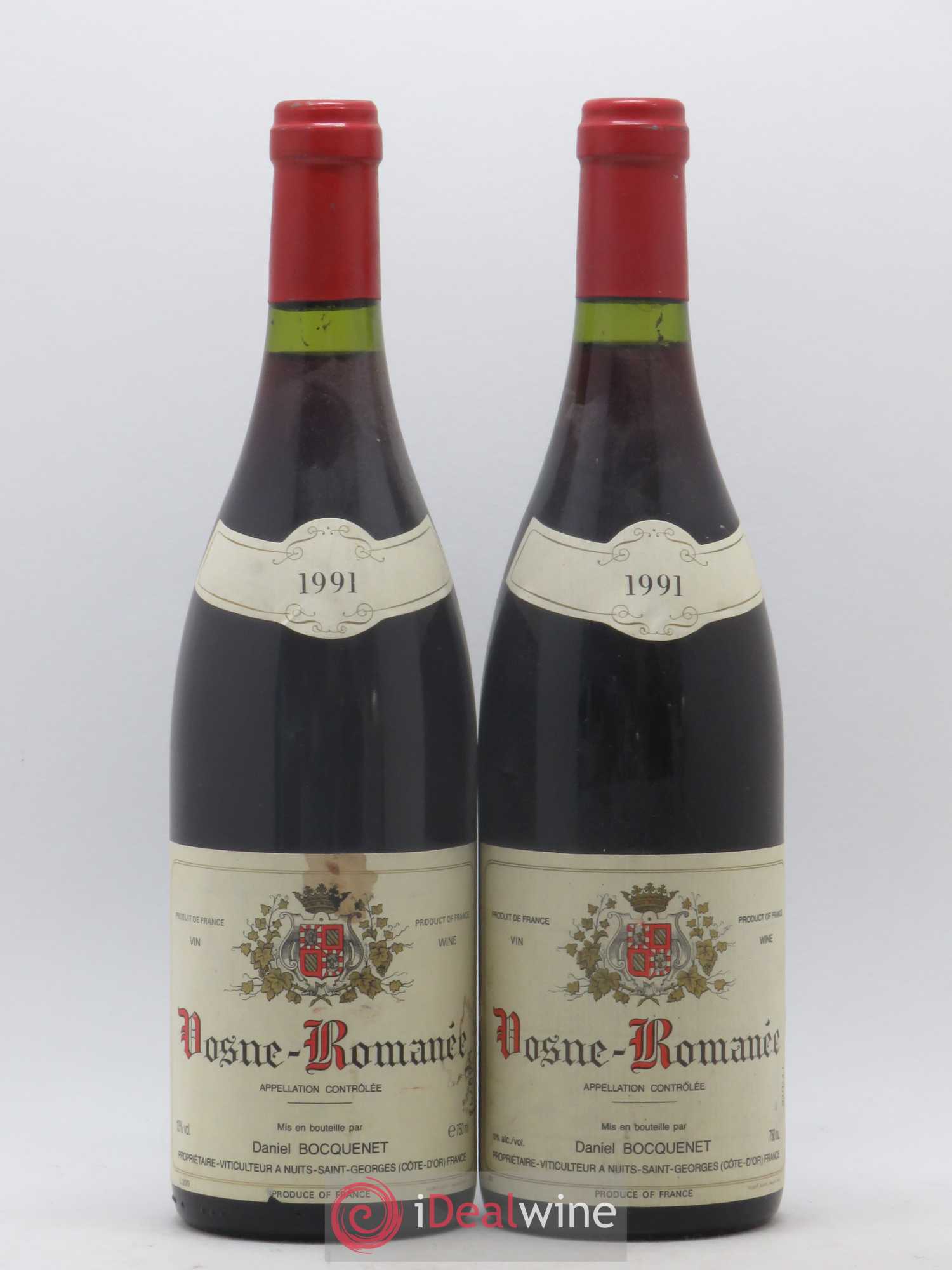 Vosne-Romanée Bocquenet Daniel 1991 - Posten von 2 Flaschen - 0