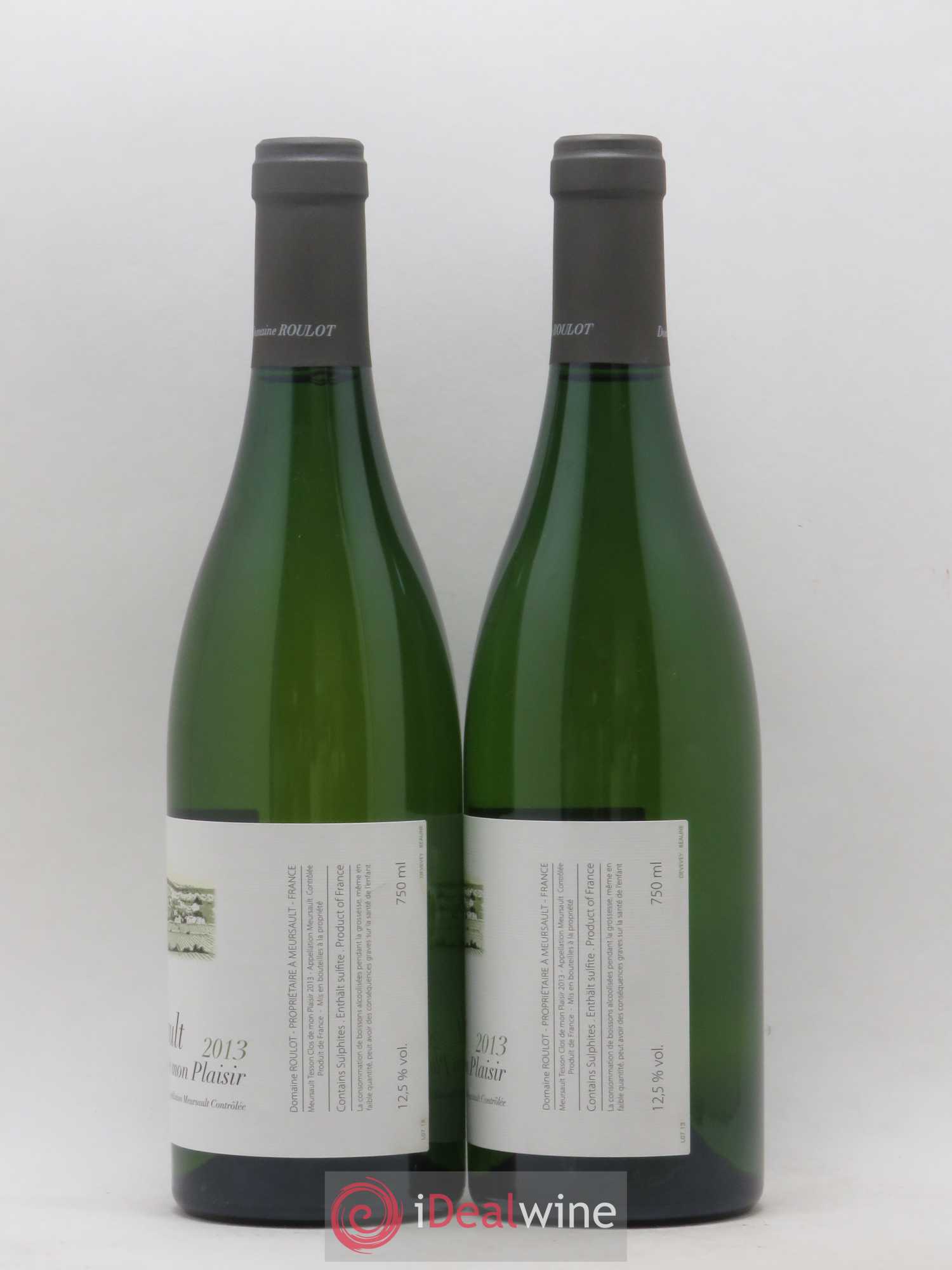 Meursault Les Tessons Clos de Mon plaisir Roulot (Domaine) 2013 - Lot de 2 bouteilles - 1