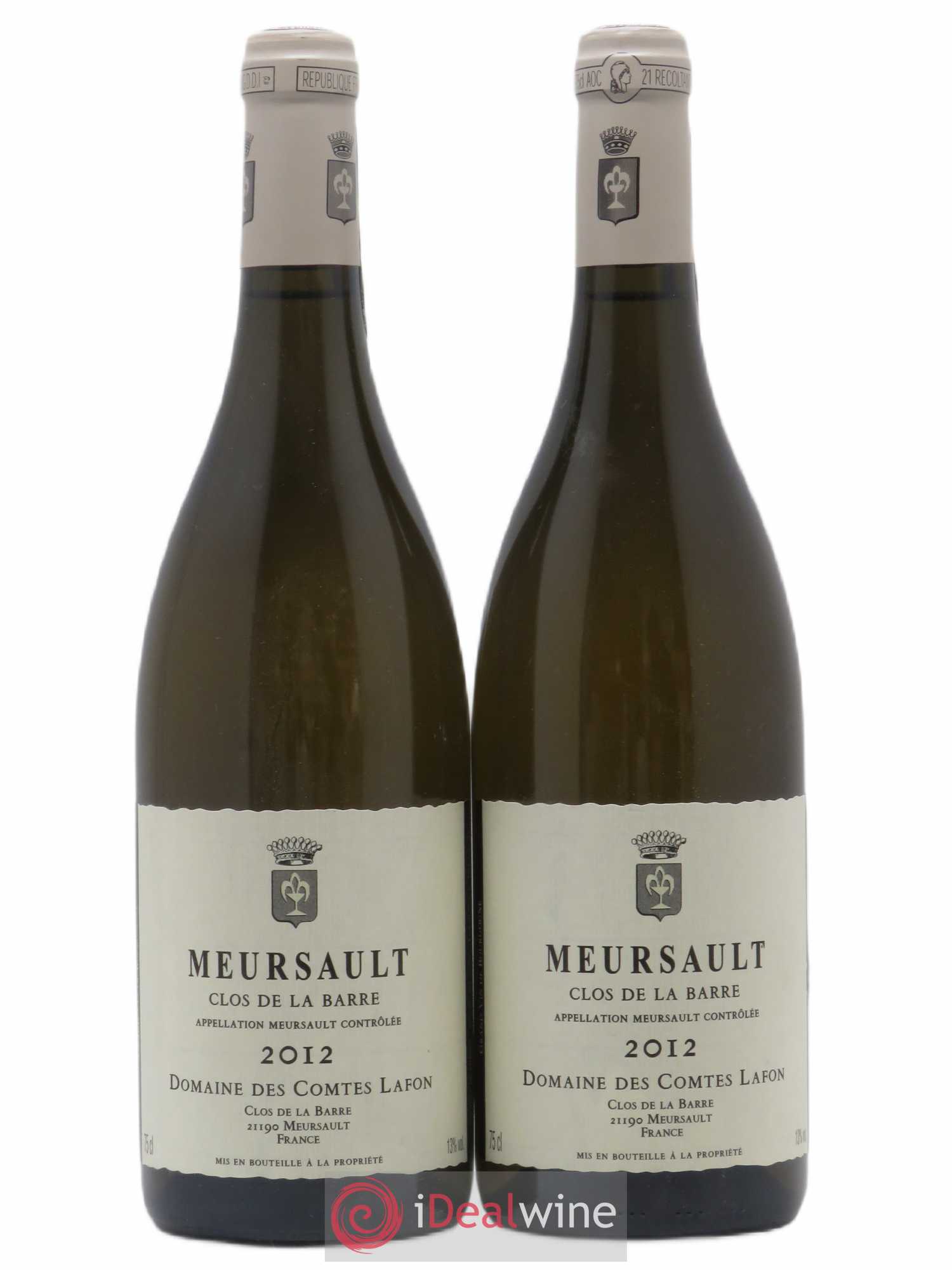 Meursault Clos de la Barre Comtes Lafon (Domaine des) 2012 - Lot de 2 bouteilles - 0