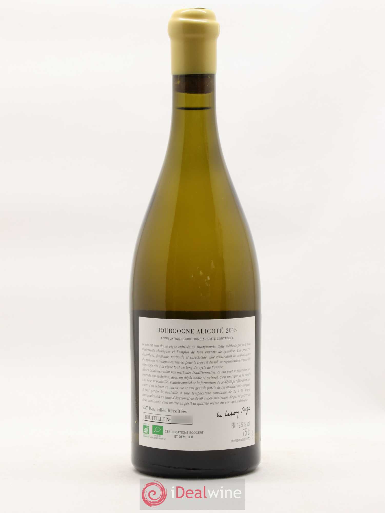 Bourgogne Aligoté Sous Chatelet d'Auvenay (Domaine) 2015 - Lot de 1 bouteille - 1