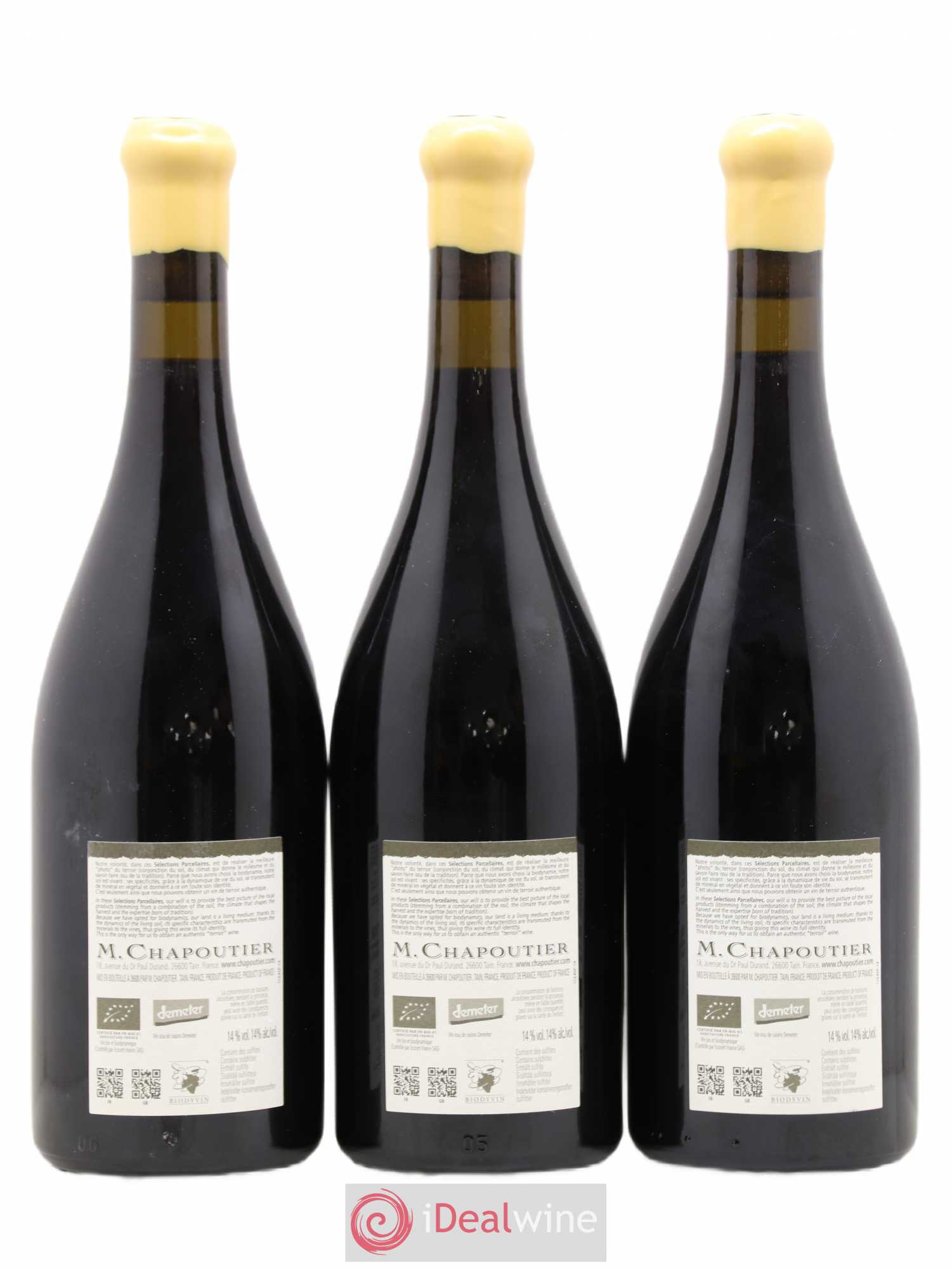 Hermitage Ermitage Le Pavillon Chapoutier 2012 - Lot de 3 bouteilles - 1
