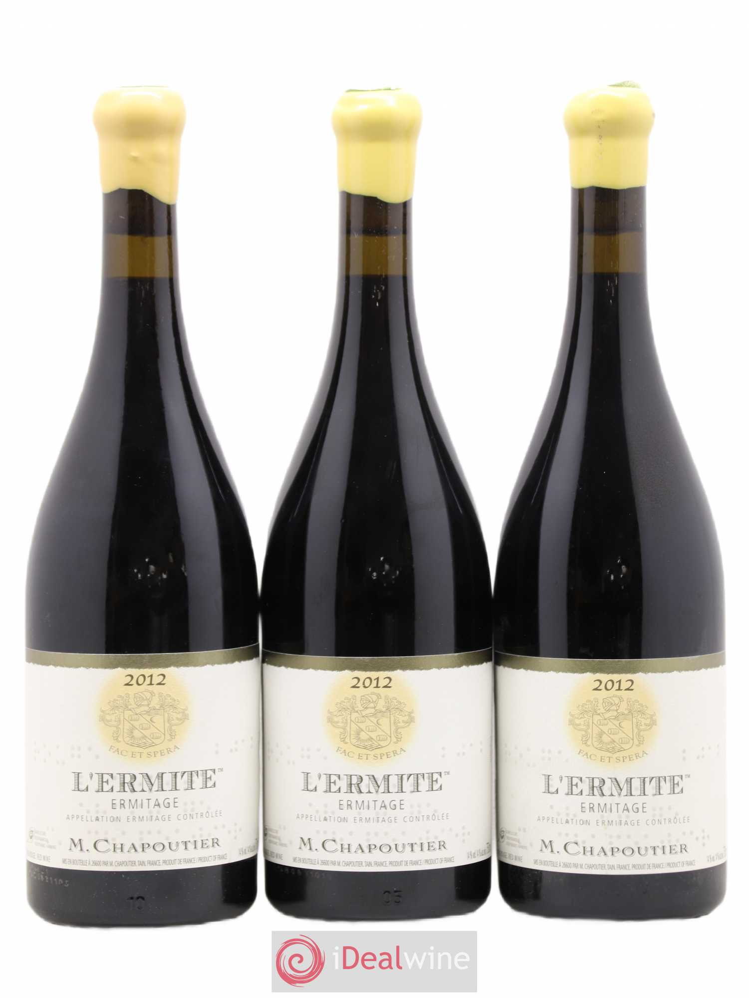 Hermitage Ermitage l'Ermite Chapoutier 2012 - Lot de 3 bouteilles - 0