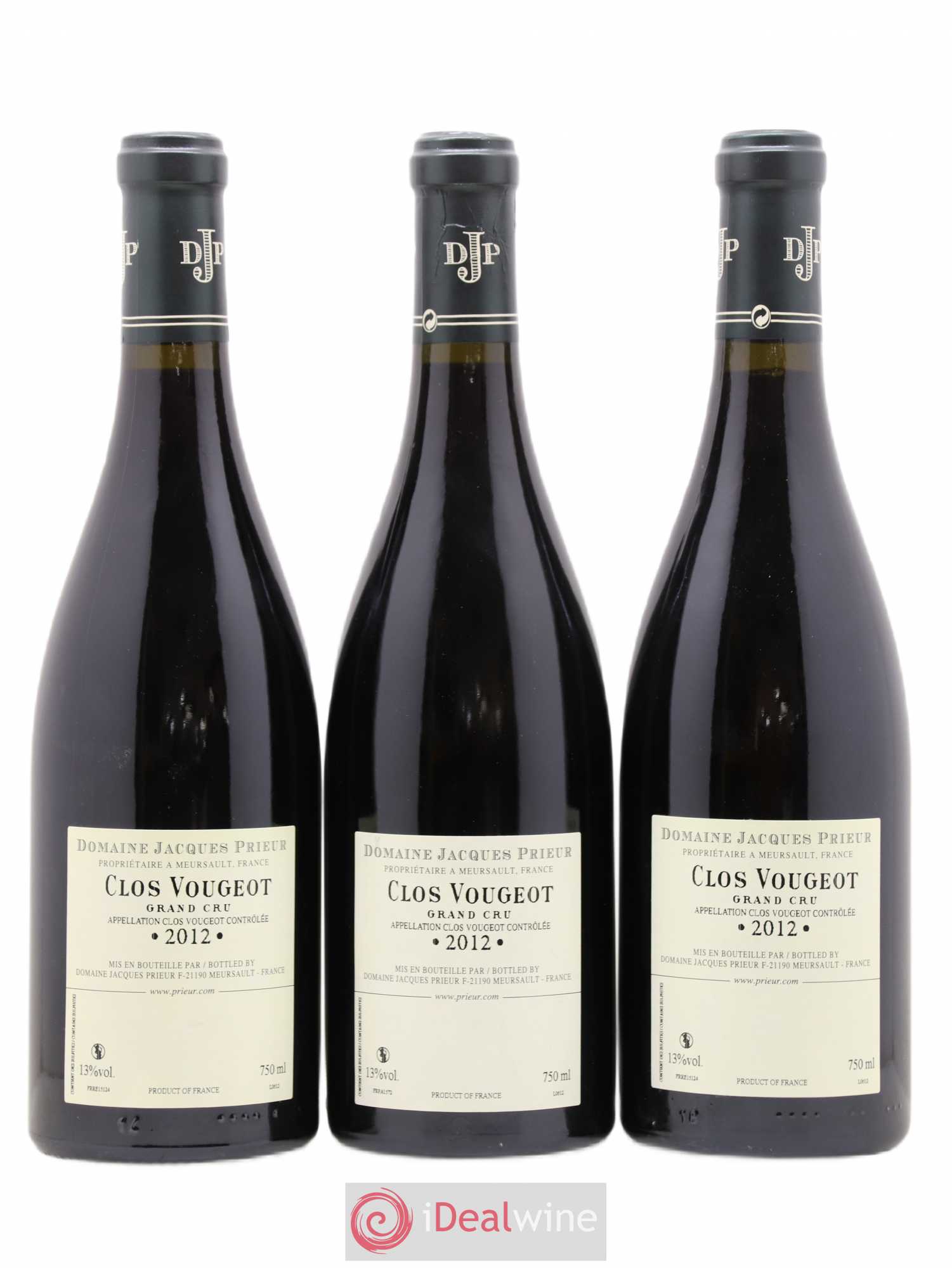 Clos de Vougeot Grand Cru Jacques Prieur (Domaine) 2012 - Lot de 3 bouteilles - 1