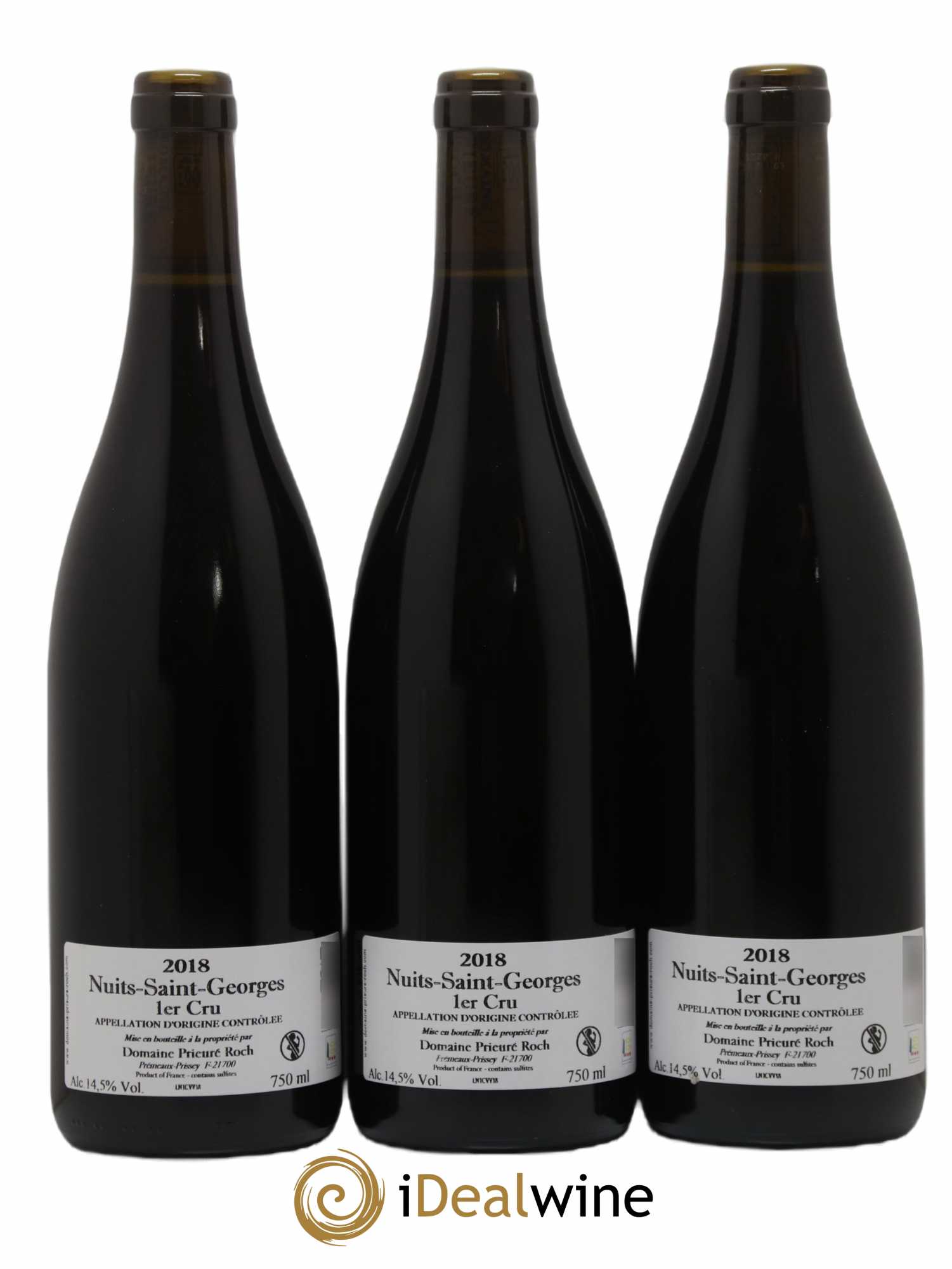 Nuits-Saint-Georges 1er Cru Vieilles Vignes Prieuré Roch 2018 - Lot de 3 bouteilles - 1
