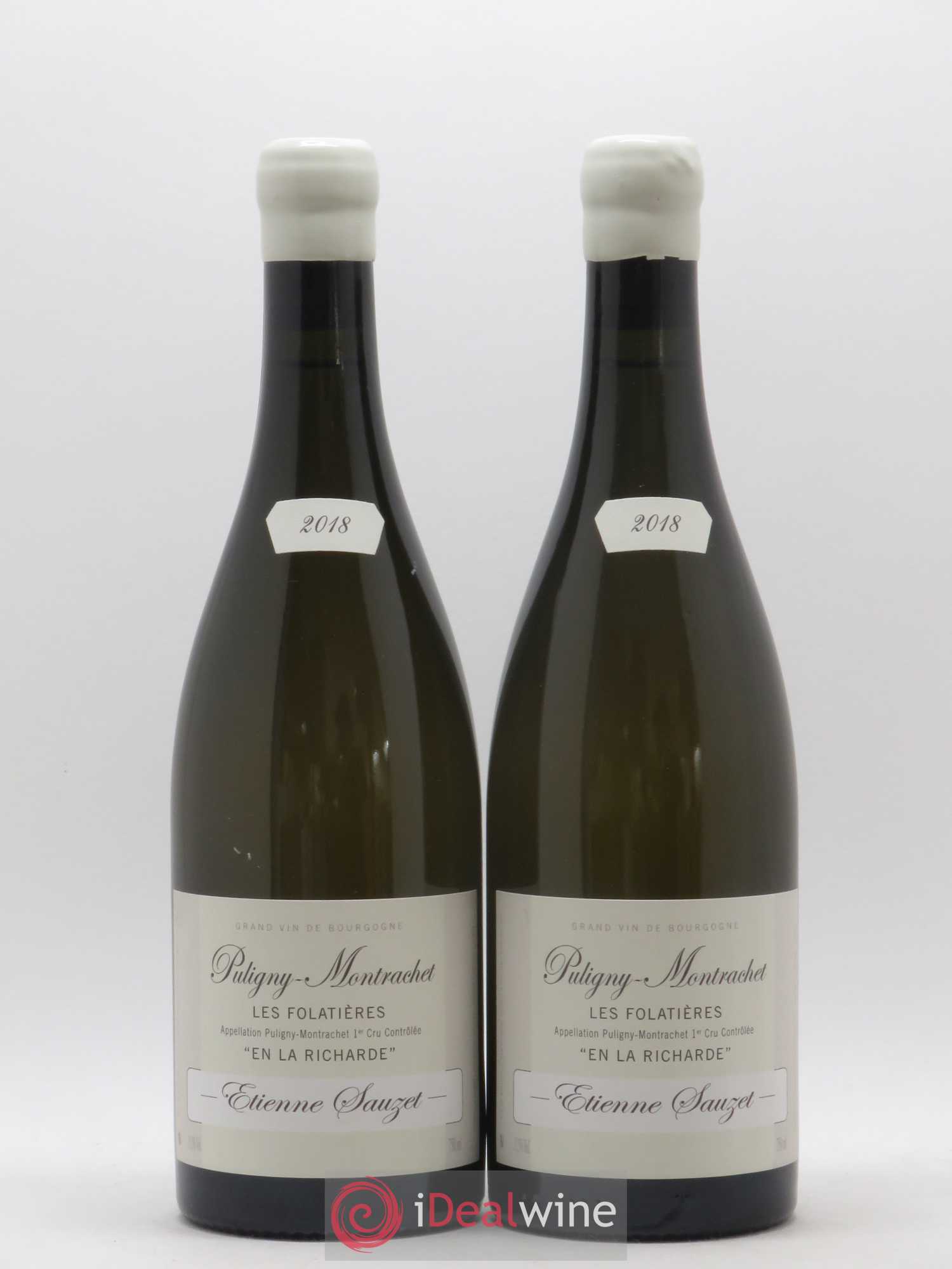 Puligny-Montrachet 1er Cru Les Folatières Etienne Sauzet En la Richarde 2018 - Lot de 2 bouteilles - 0