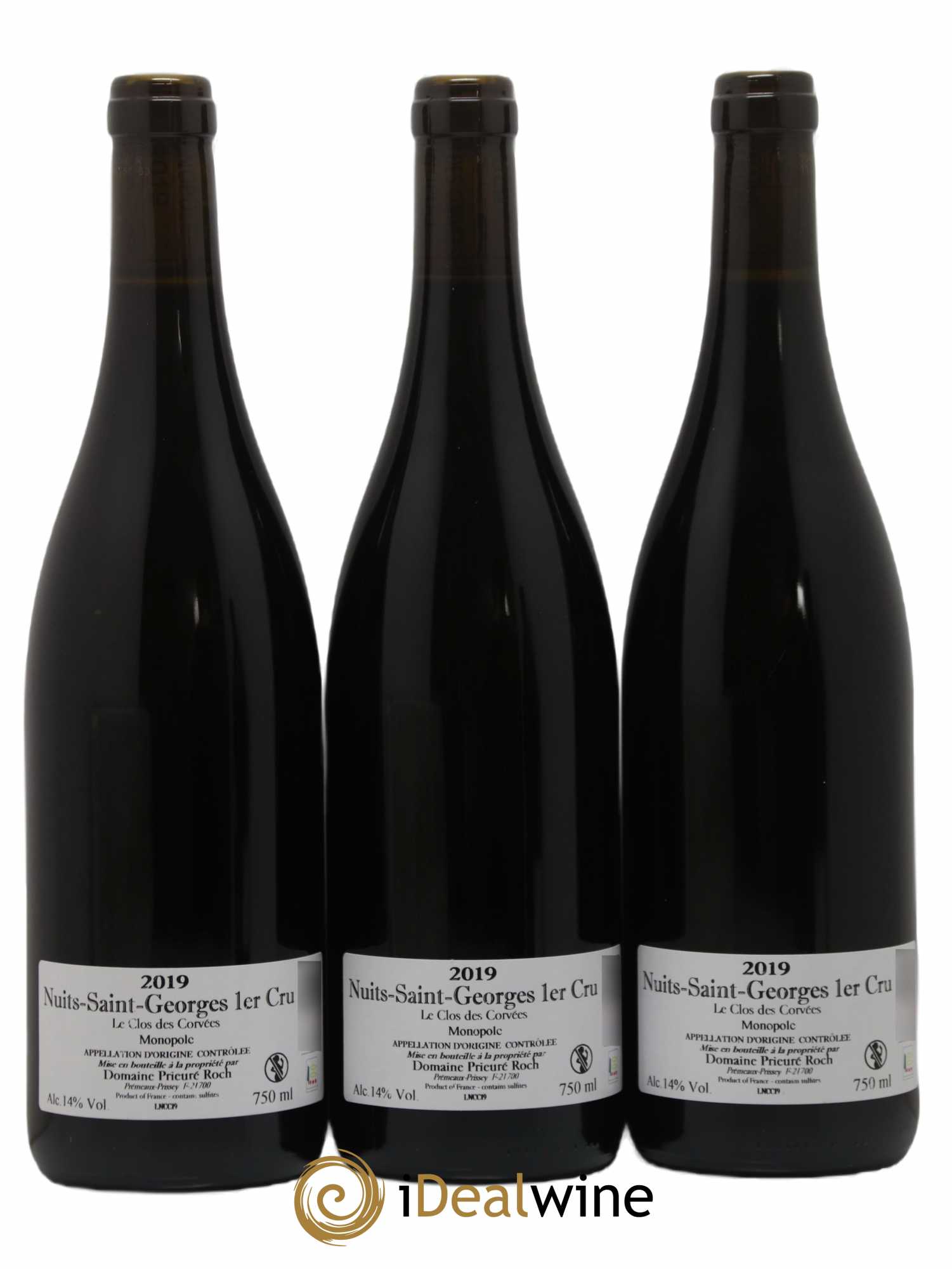 Nuits-Saint-Georges 1er Cru Le Clos des Corvées Prieuré Roch 2019 - Lot de 3 bouteilles - 1