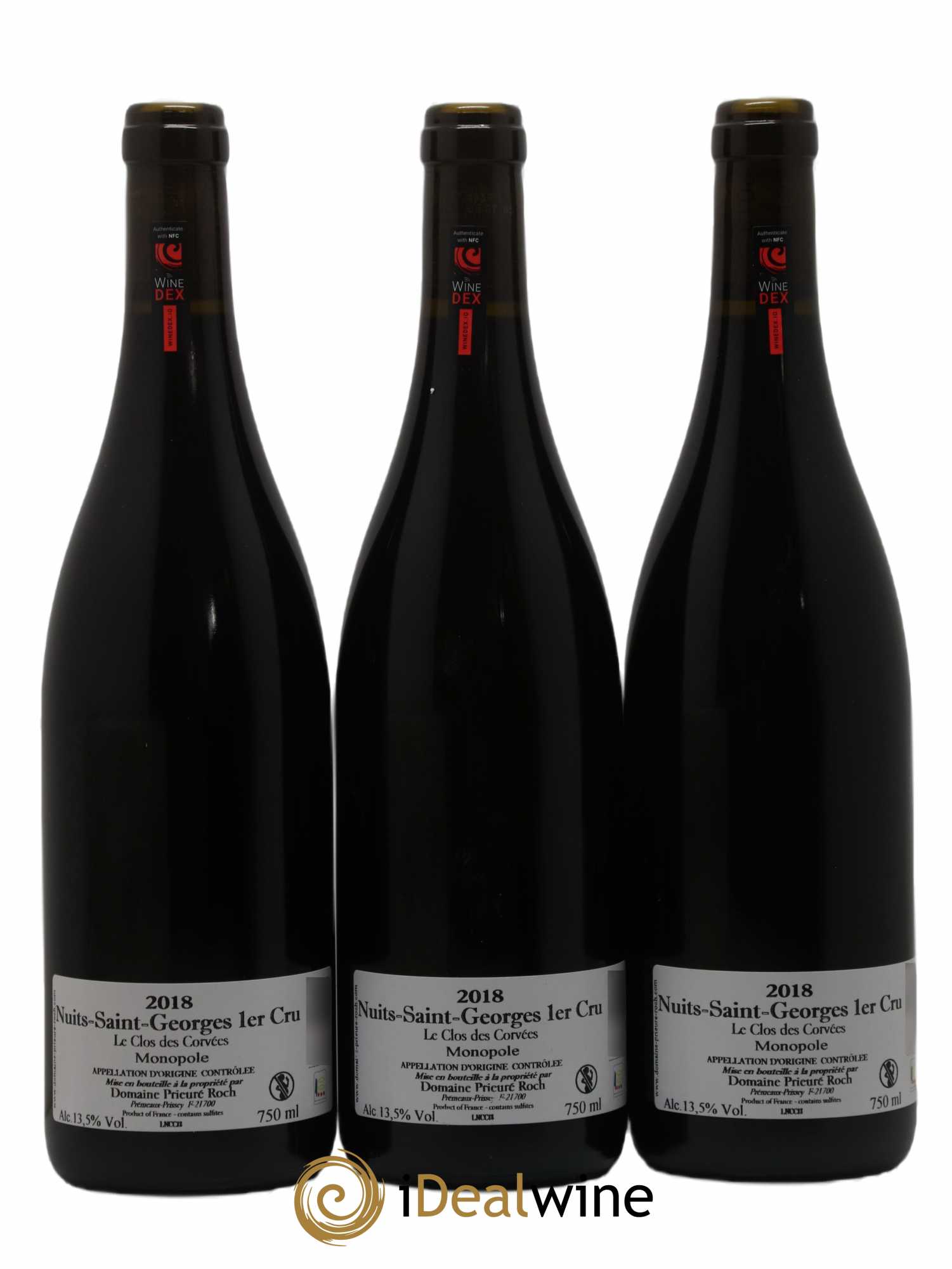 Nuits-Saint-Georges 1er Cru Le Clos des Corvées Prieuré Roch 2018 - Lot de 3 bouteilles - 1