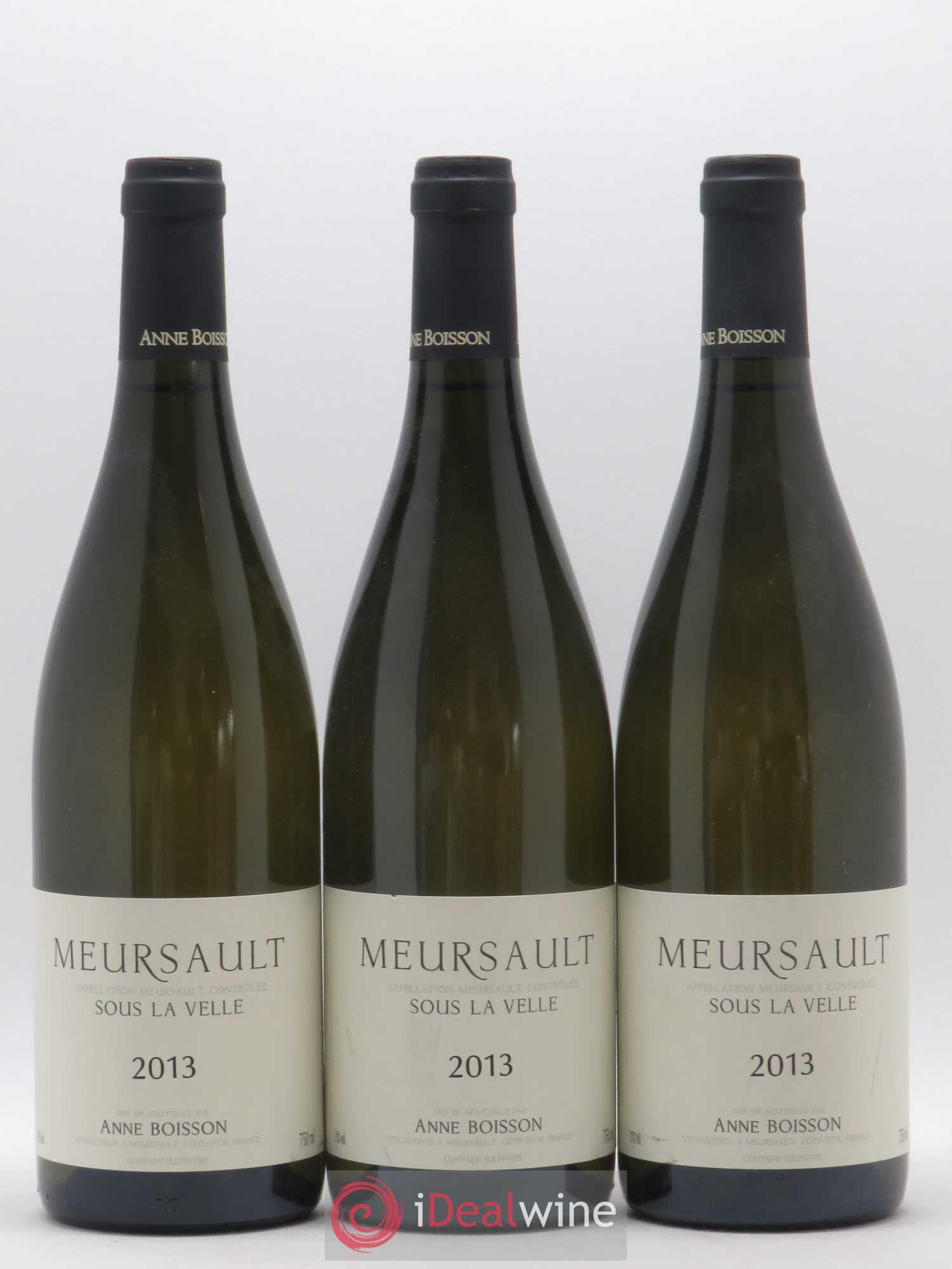 Meursault Sous la Velle Anne Boisson 2013 - Lot de 3 bouteilles - 0