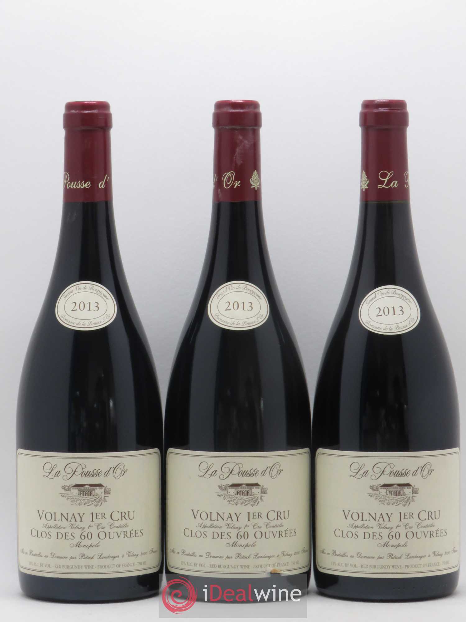 Volnay 1er Cru Clos des 60 ouvrées La Pousse d'Or (Domaine de) 2013 - Lot de 3 bouteilles - 0