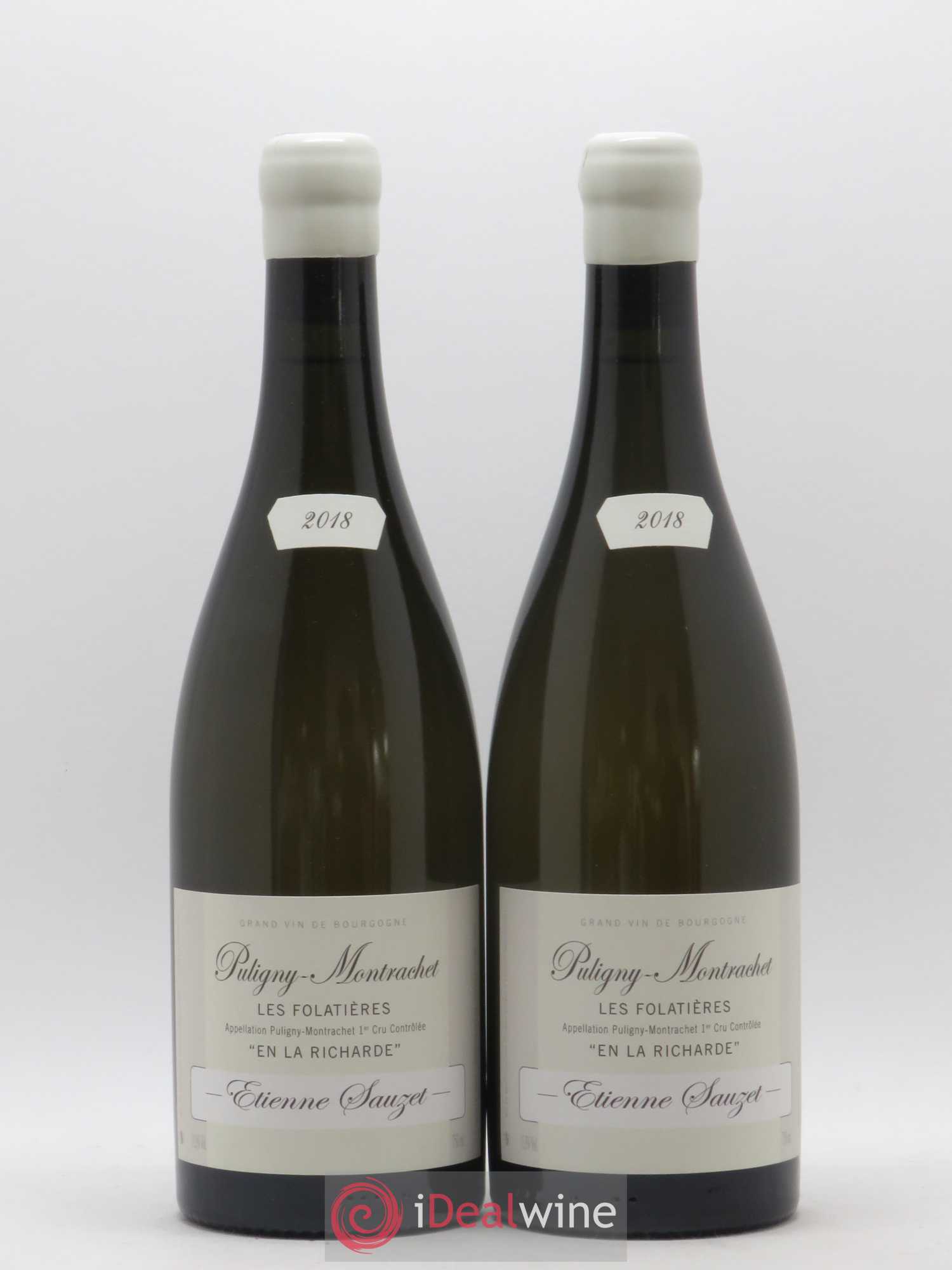 Puligny-Montrachet 1er Cru Les Folatières Etienne Sauzet En la Richarde 2018 - Lot de 2 bouteilles - 0