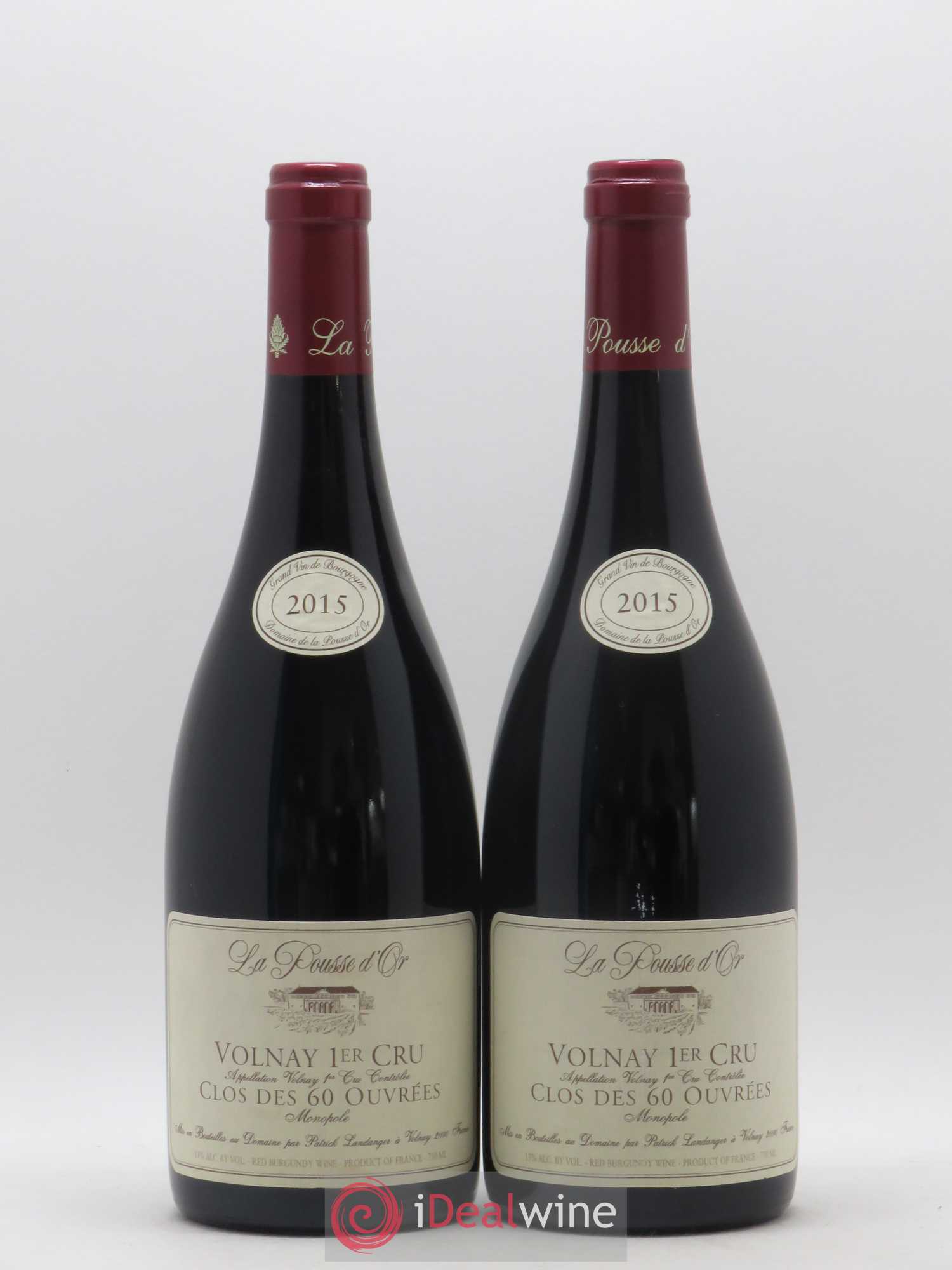 Volnay 1er Cru Clos des 60 ouvrées La Pousse d'Or (Domaine de) 2015 - Lot de 2 bouteilles - 0