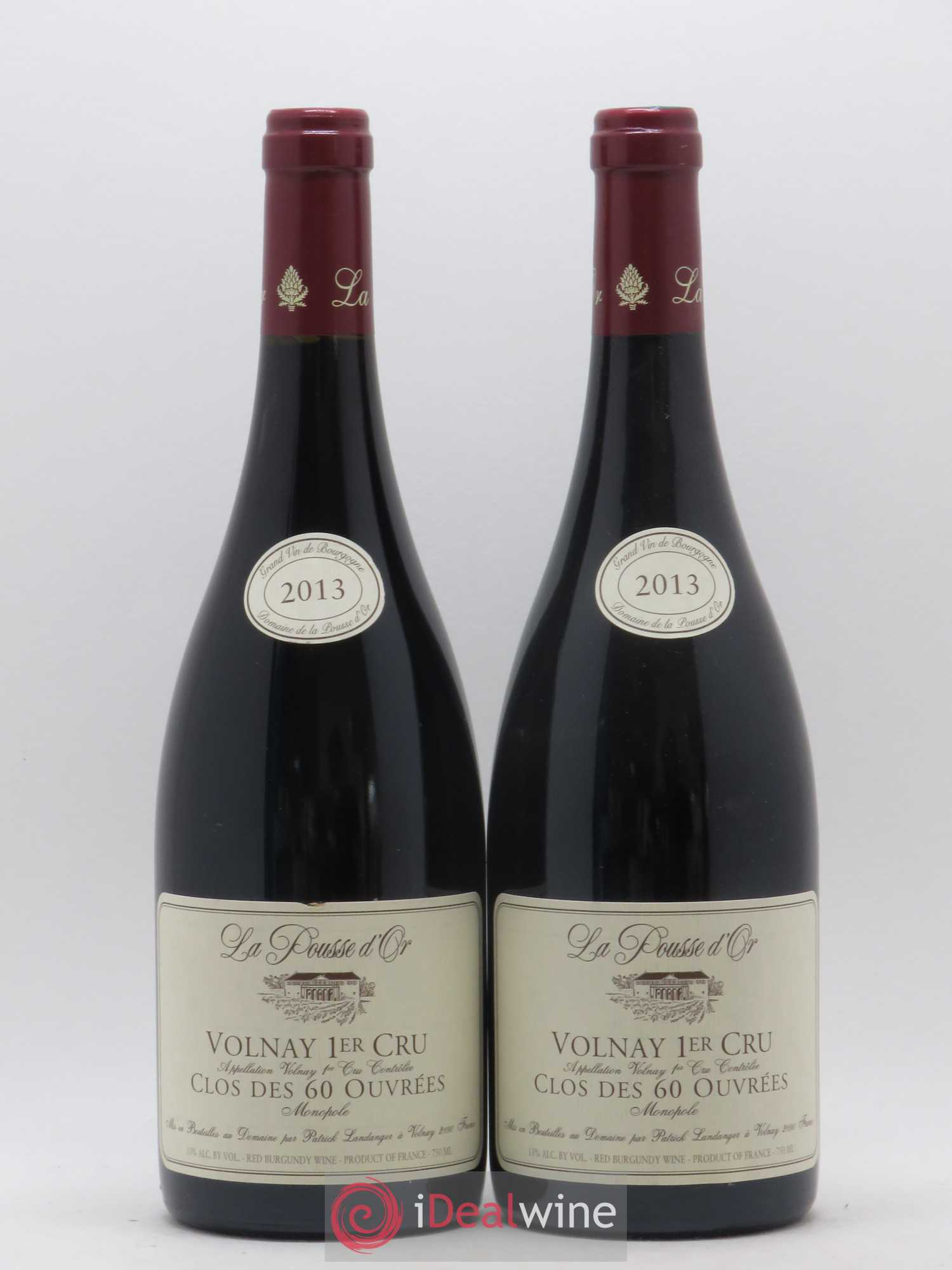 Volnay 1er Cru Clos des 60 ouvrées La Pousse d'Or (Domaine de) 2013 - Lot de 2 bouteilles - 0