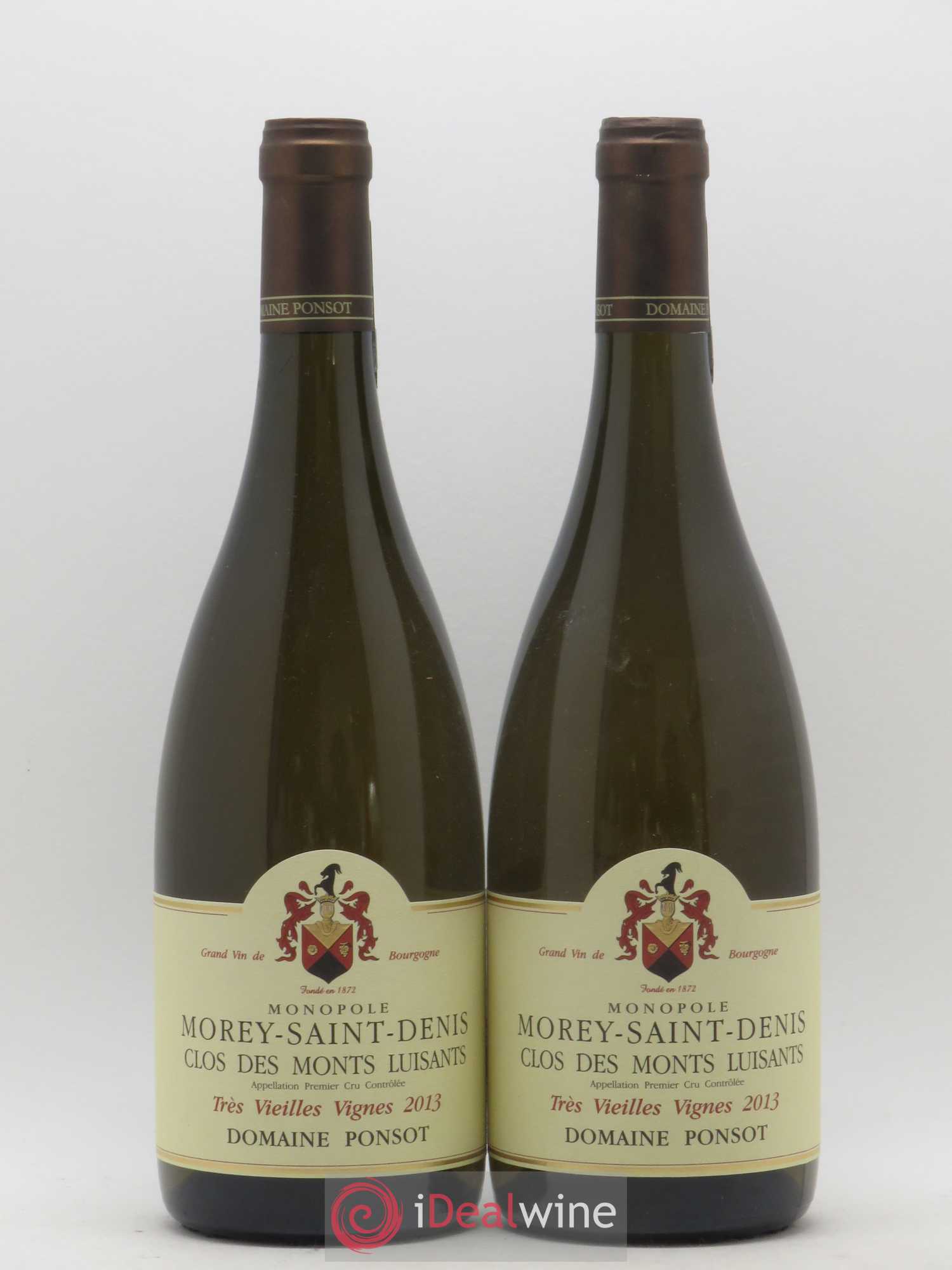 Morey-Saint-Denis 1er Cru Clos des Monts Luisants Vieilles Vignes Ponsot (Domaine) 2013 - Lot de 2 bouteilles - 0