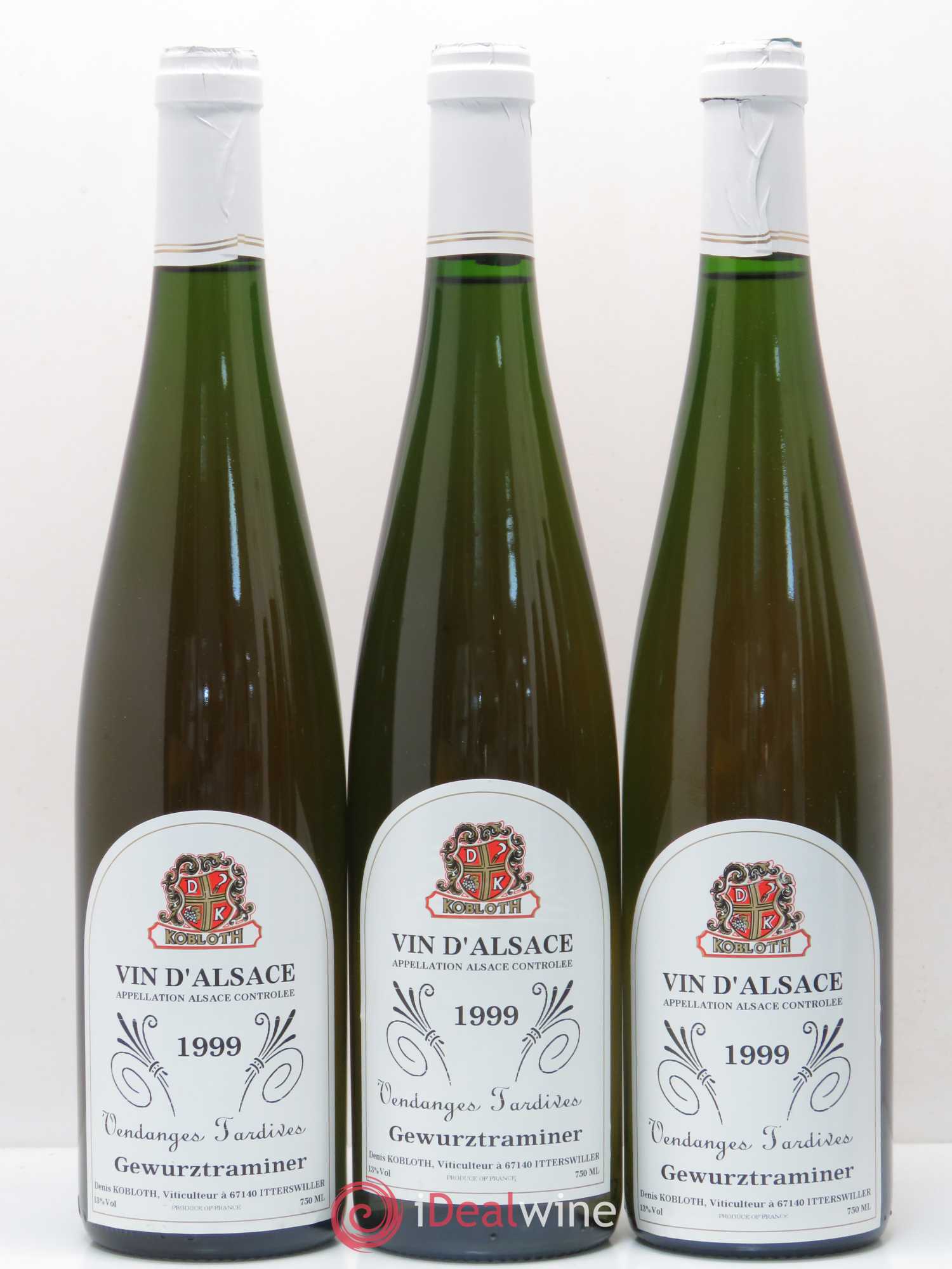 Gewurztraminer Vendanges Tardives Denis Kobloth 1999 - Lot de 6 bouteilles - 1