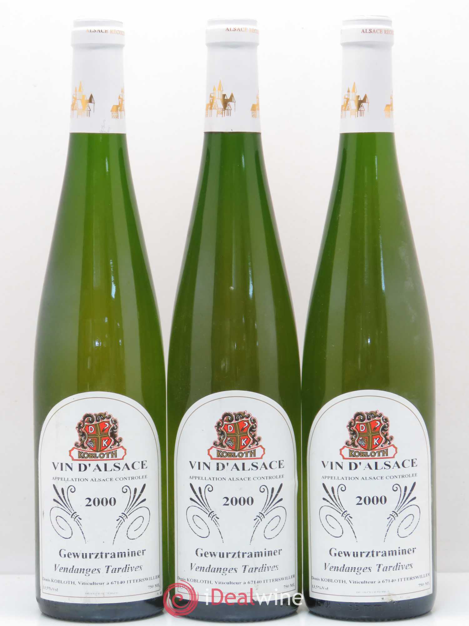 Gewurztraminer Vendanges Tardives Denis Kobloth (sans prix de réserve) 2000 - Lotto di 3 bottiglie - 0