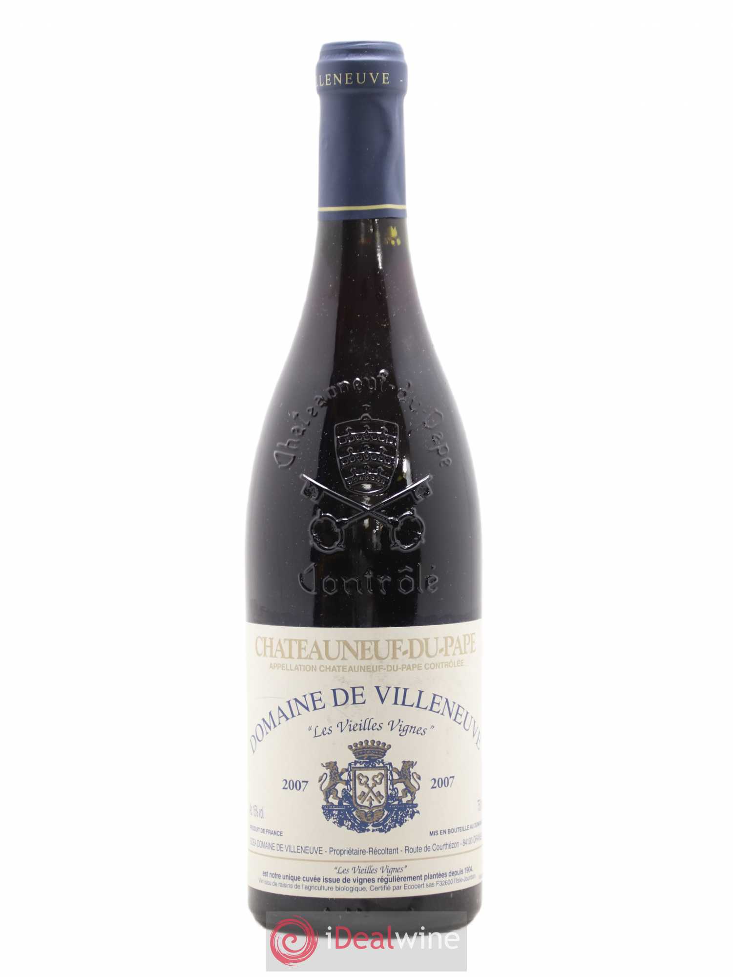 Châteauneuf-du-Pape Vieilles Vignes Domaine de Villeneuve 2007 - Lot de 1 bouteille - 0