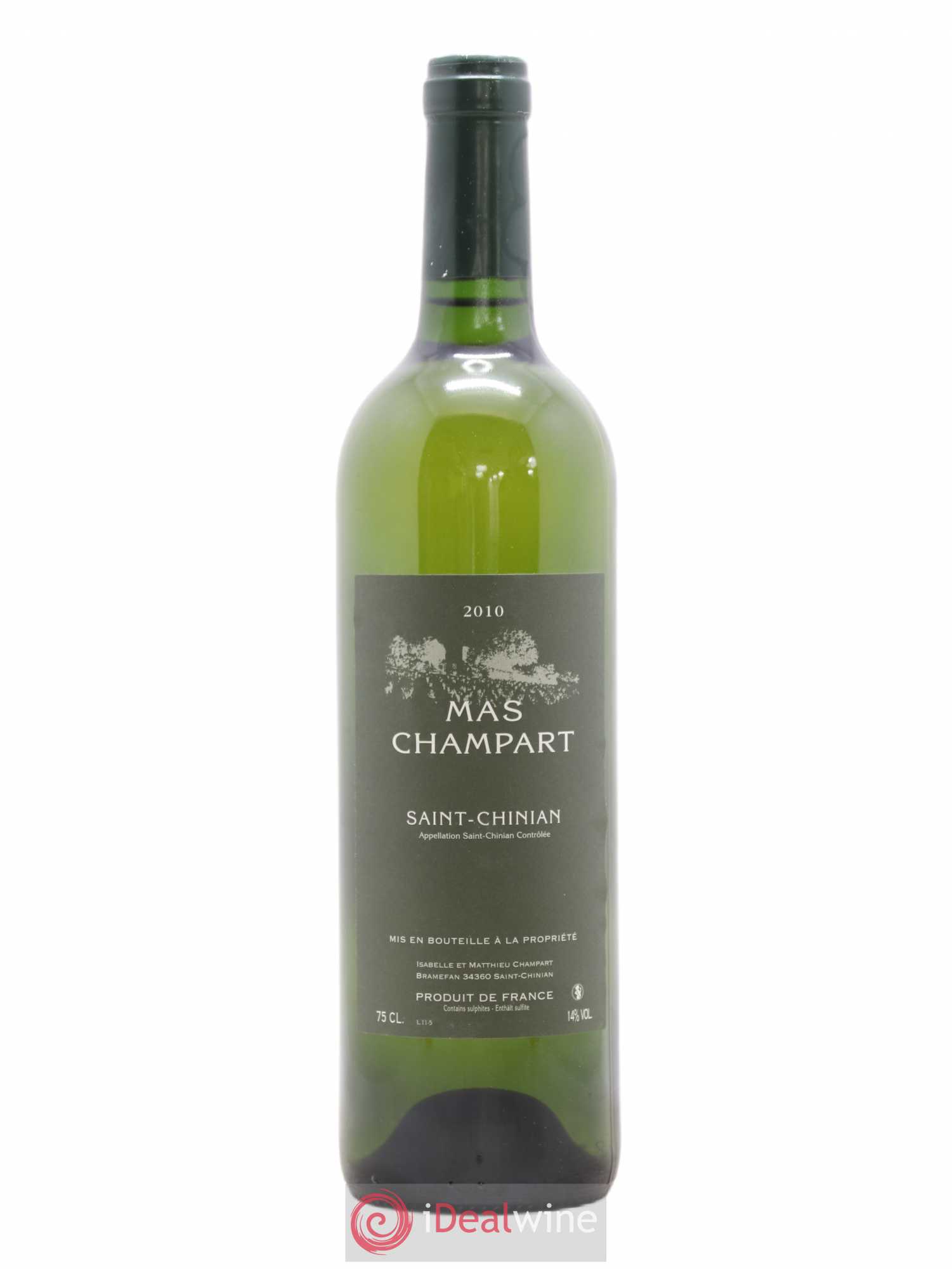 Saint-Chinian Mas Champart Isabelle et Mathieu Champart (sans prix de réserve) 2010 - Lot de 1 bouteille - 0