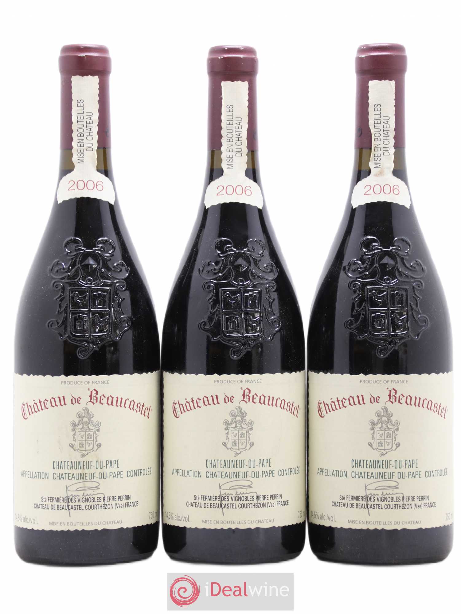 Châteauneuf-du-Pape Château de Beaucastel Famille Perrin 2006 - Lot de 3 bouteilles - 0