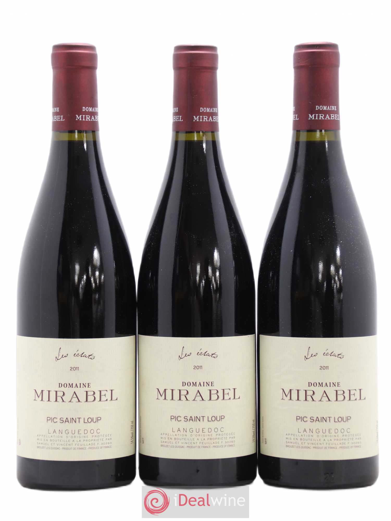 Pic Saint-Loup Les Eclats Mirabel (sans prix de réserve) 2011 - Posten von 3 Flaschen - 0