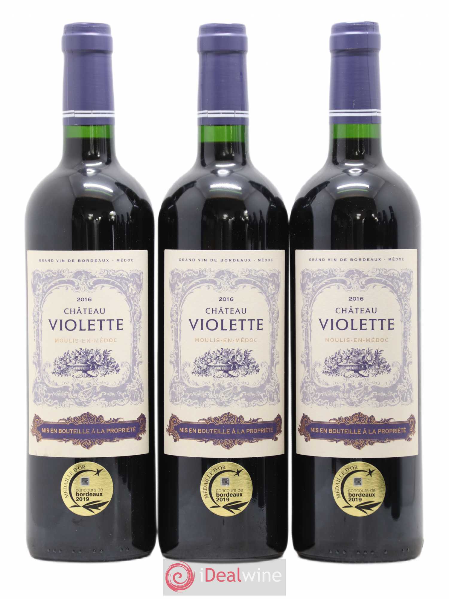Moulis en Médoc Château Violette (sans prix de réserve) 2016 - Lot de 6 bouteilles - 1