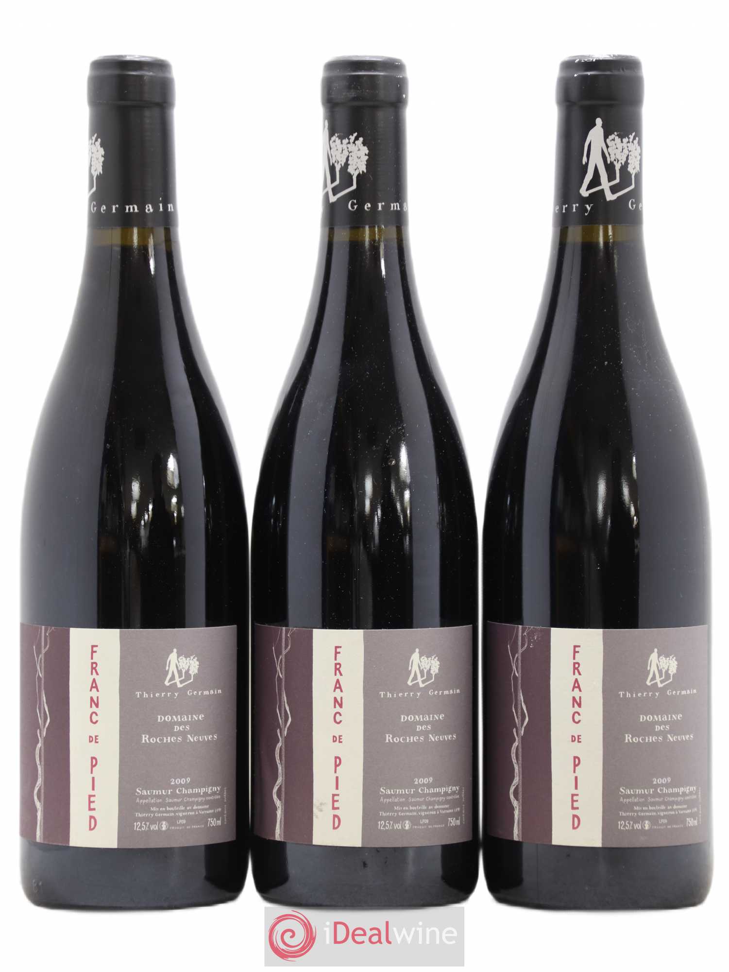 Saumur-Champigny Franc de pied Domaine des Roches Neuves - Thierry Germain 2009 - Lot de 3 bouteilles - 0