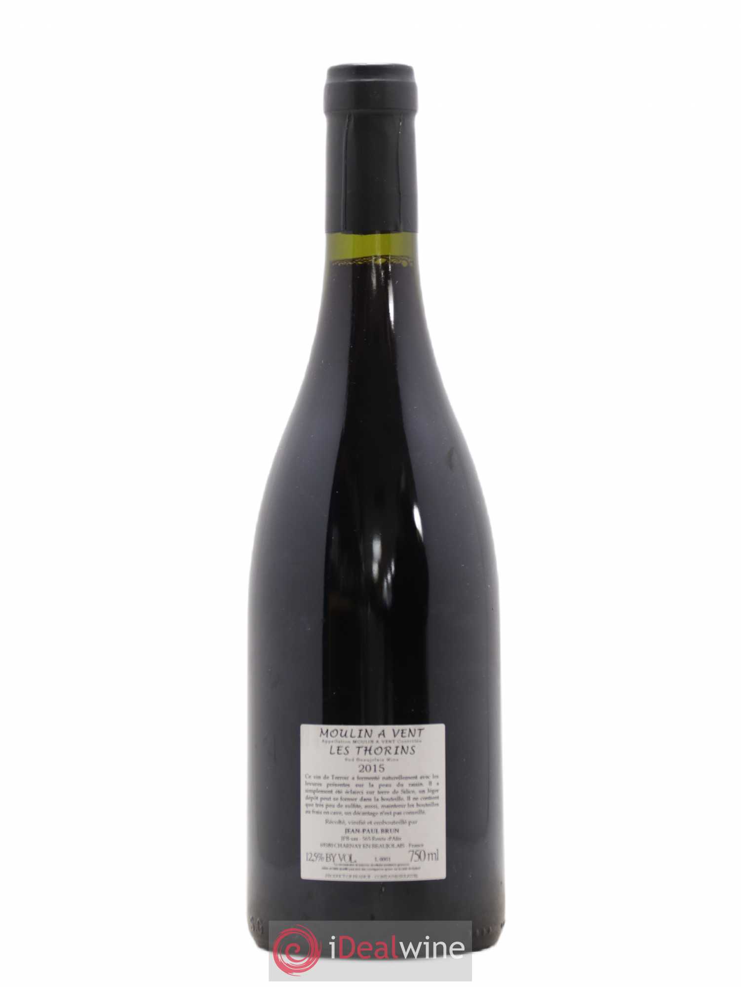 Moulin-à-Vent Les Thorins Terres dorées - J-P. Brun (Domaine des) 2015 - Lot de 1 bouteille - 1