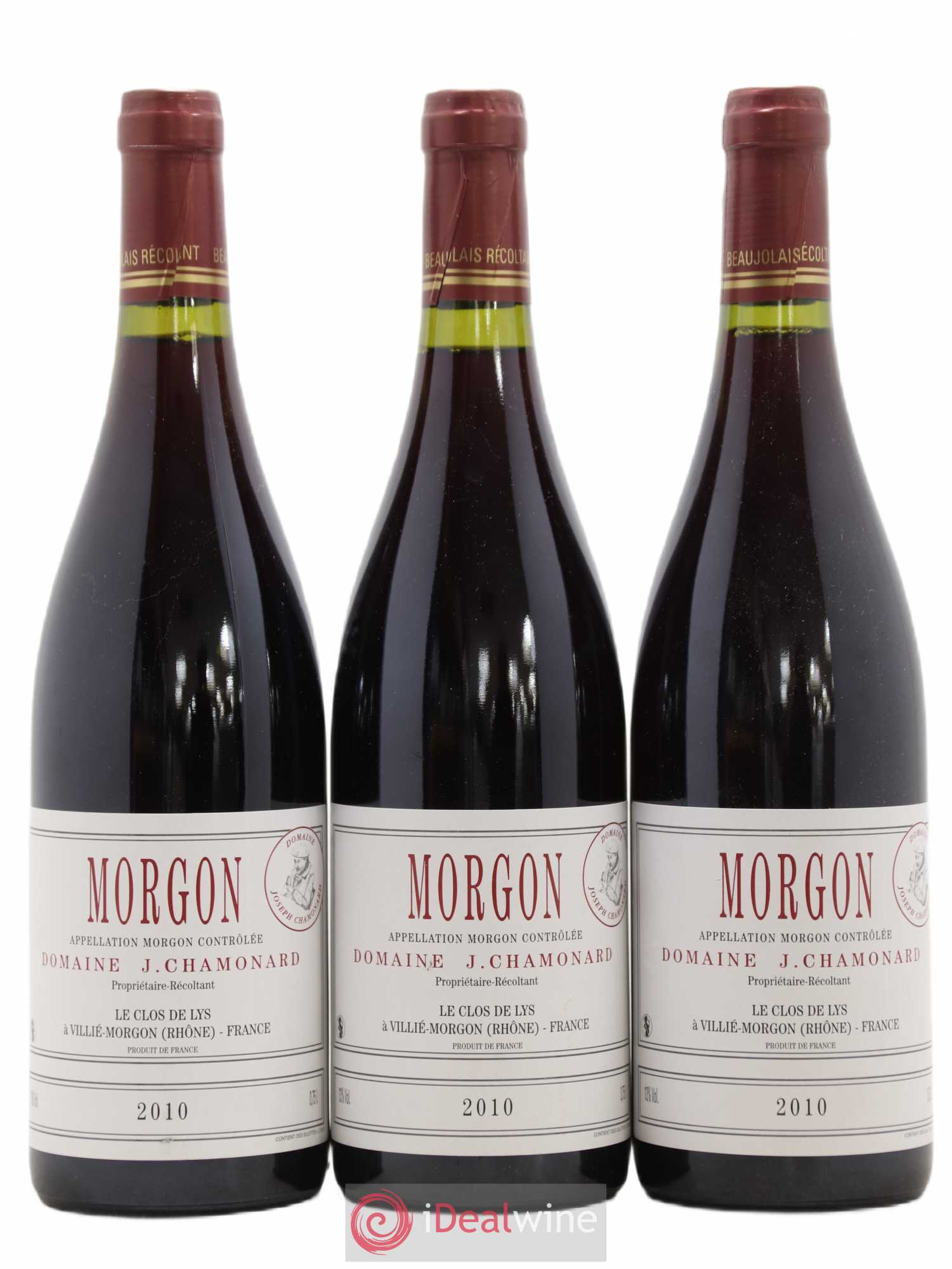 Morgon Joseph Chamonard (Domaine) 2010 - Lot de 3 bouteilles - 0