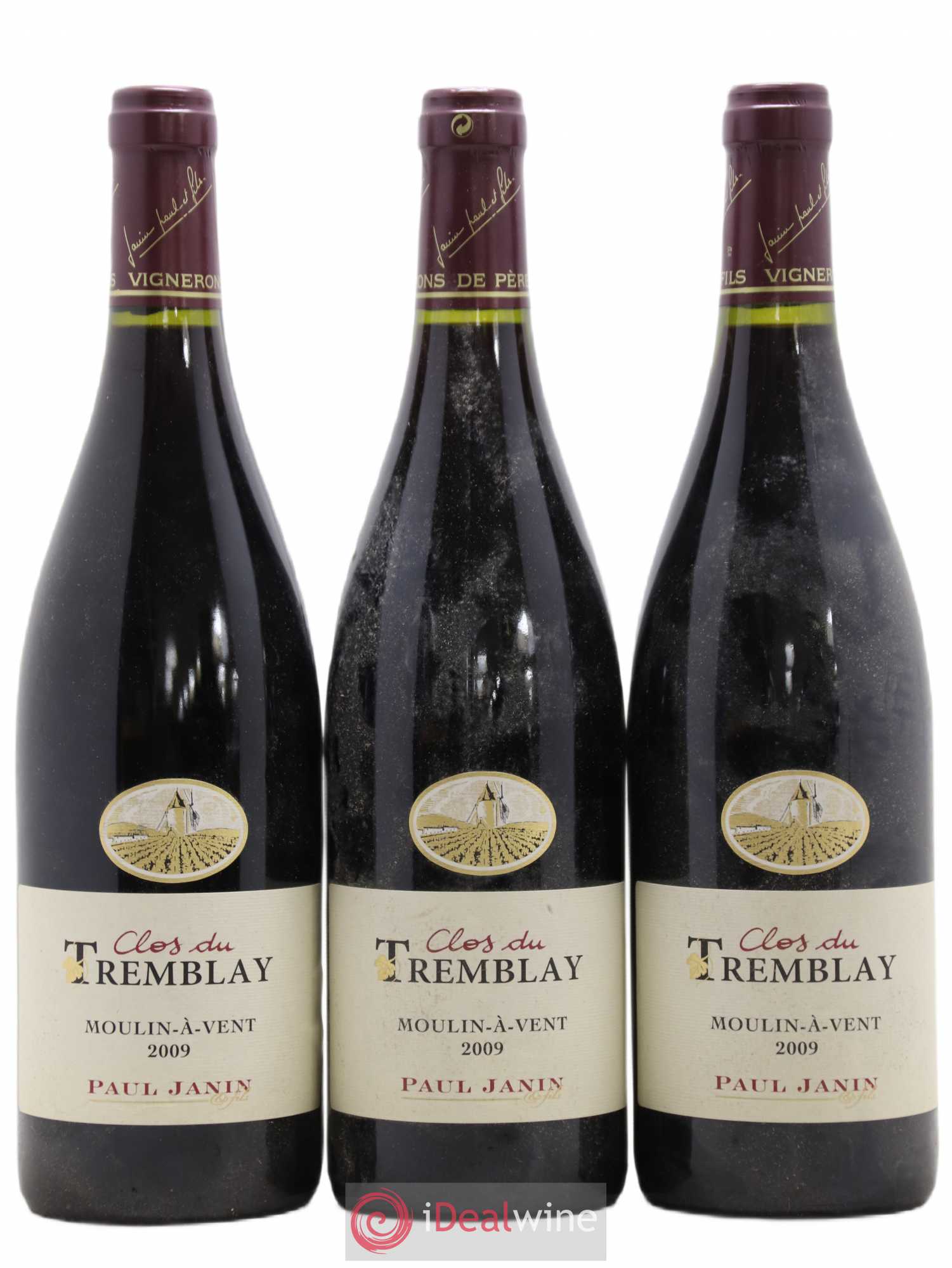 Moulin-à-Vent Clos du Tremblay Paul Janin (Domaine) (sans prix de réserve) 2009 - Lot de 3 bouteilles - 0