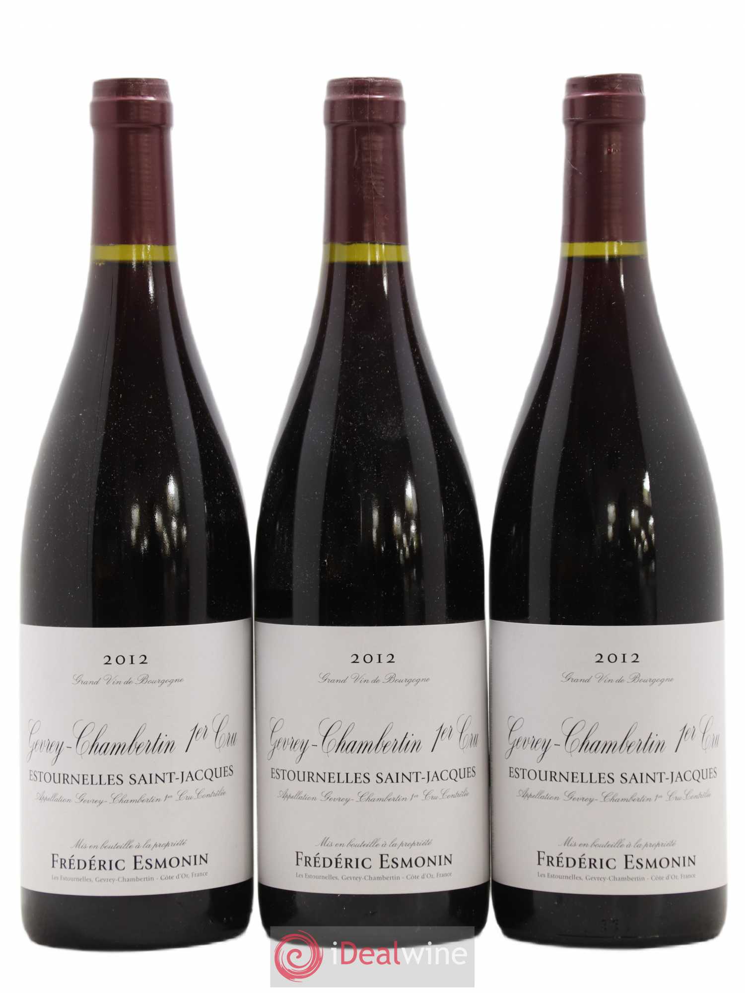Gevrey-Chambertin 1er Cru Estournelles Saint Jacques Frederic Esmonin 2012 - Posten von 3 Flaschen - 0