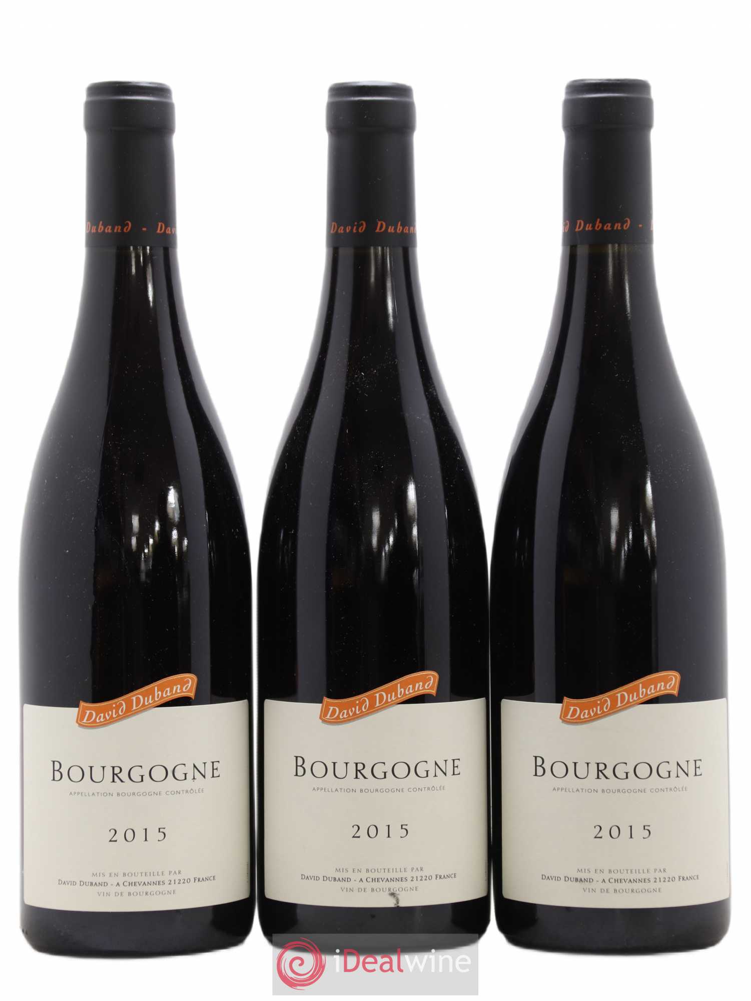 Bourgogne David Duband (Domaine) 2015 - Lot de 3 bouteilles - 0