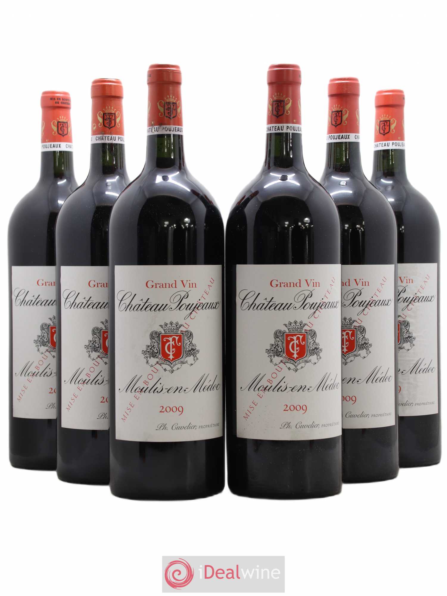 Château Poujeaux 2009 - Lot de 6 magnums - 0