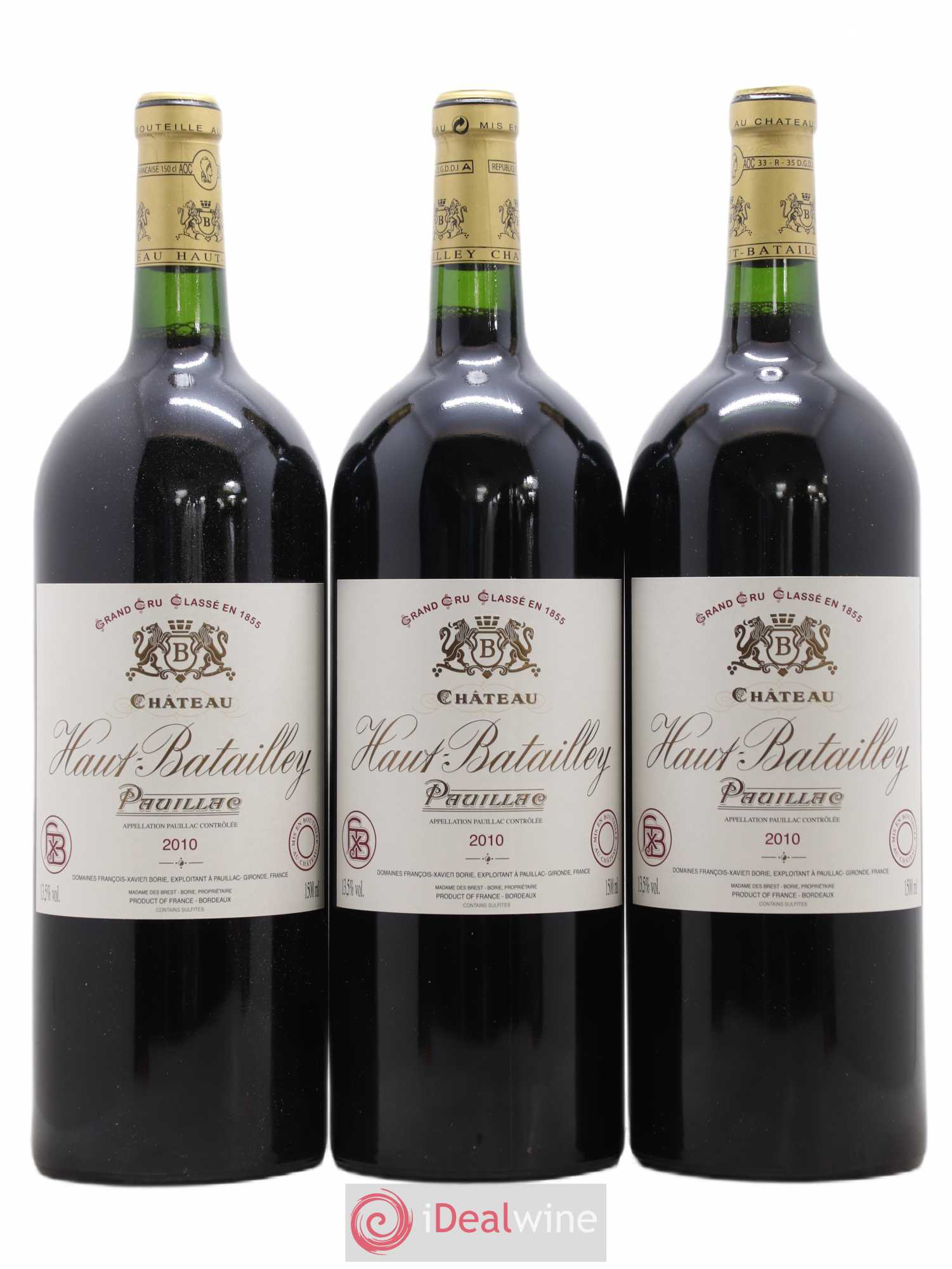 Château Haut Batailley 5ème Grand Cru Classé 2010 - Lot de 3 magnums - 0