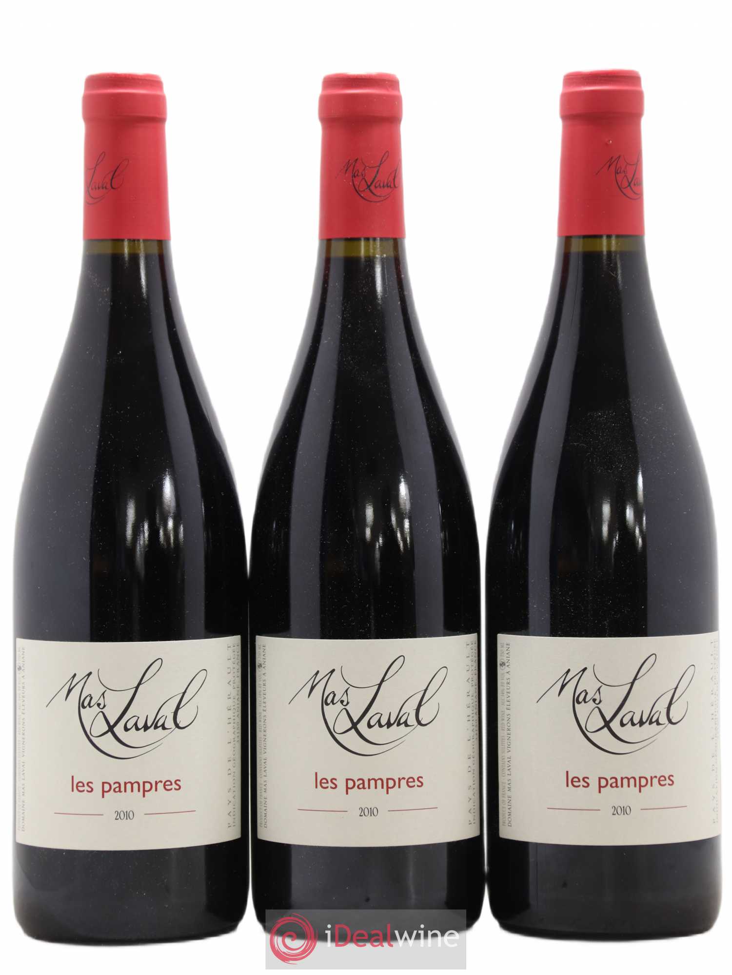 Pays d'Hérault Mas Laval Les Pampres Joël Laval (sans prix de réserve) 2010 - Lot de 3 bouteilles - 0