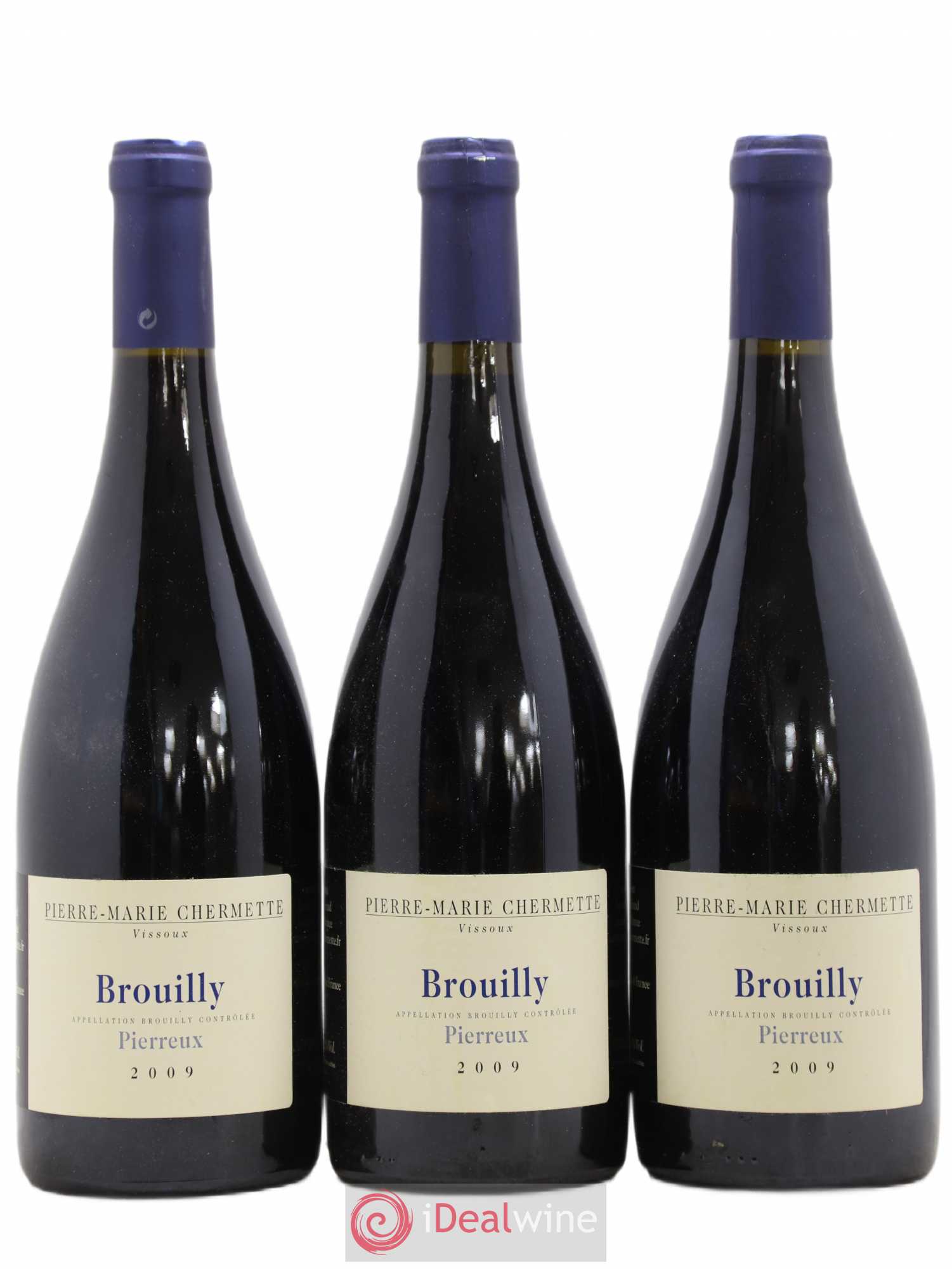 Brouilly Pierreux Domaine du Vissoux - P-M. Chermette 2009 - Lot de 3 bouteilles - 0