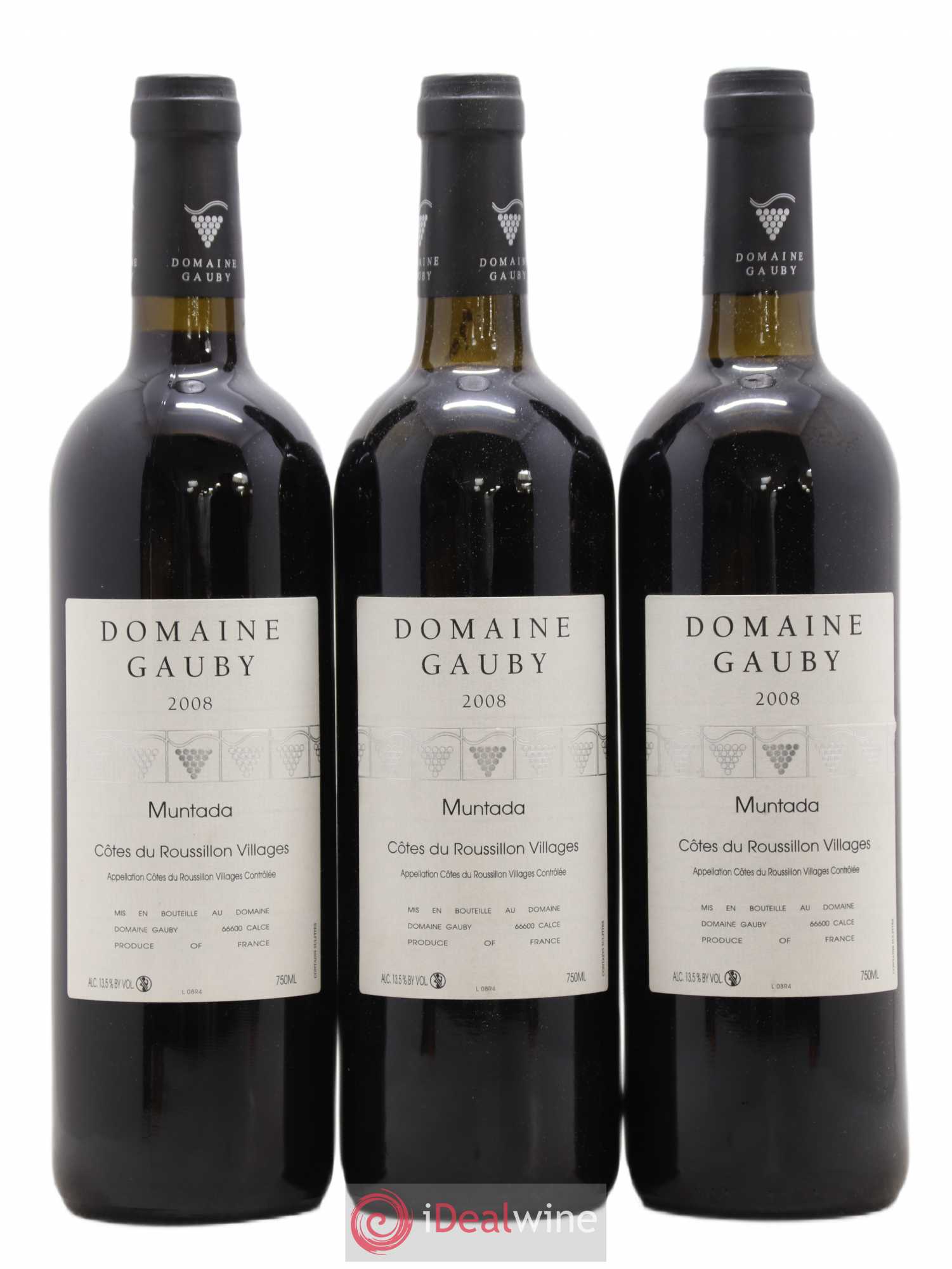 Côtes Catalanes (anciennement Côtes du Roussillon Villages) La Muntada Gauby (Domaine) 2008 - Lot de 3 bouteilles - 0