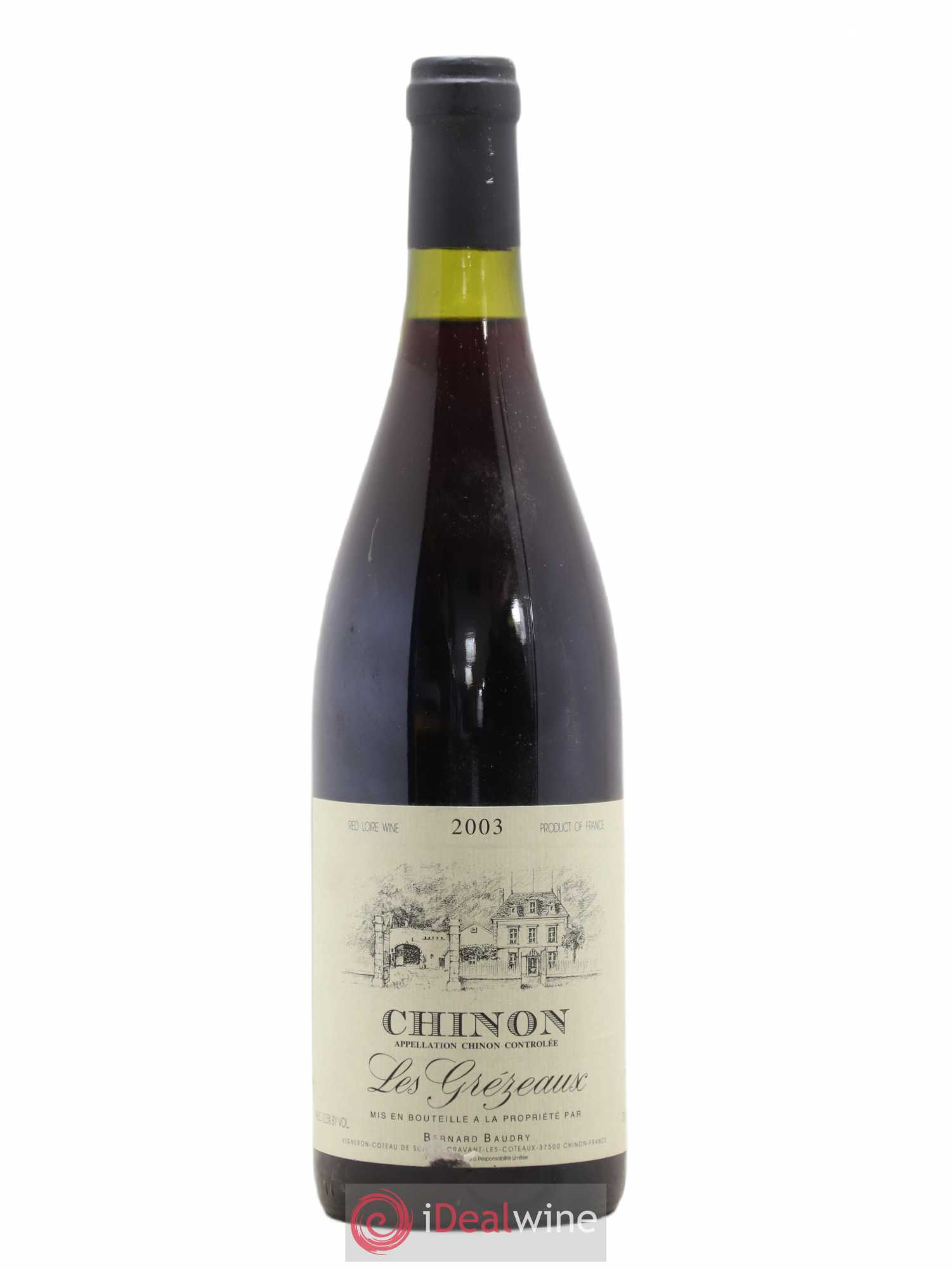 Chinon Les Grézeaux Bernard Baudry 2003 - Lot de 1 bouteille - 0