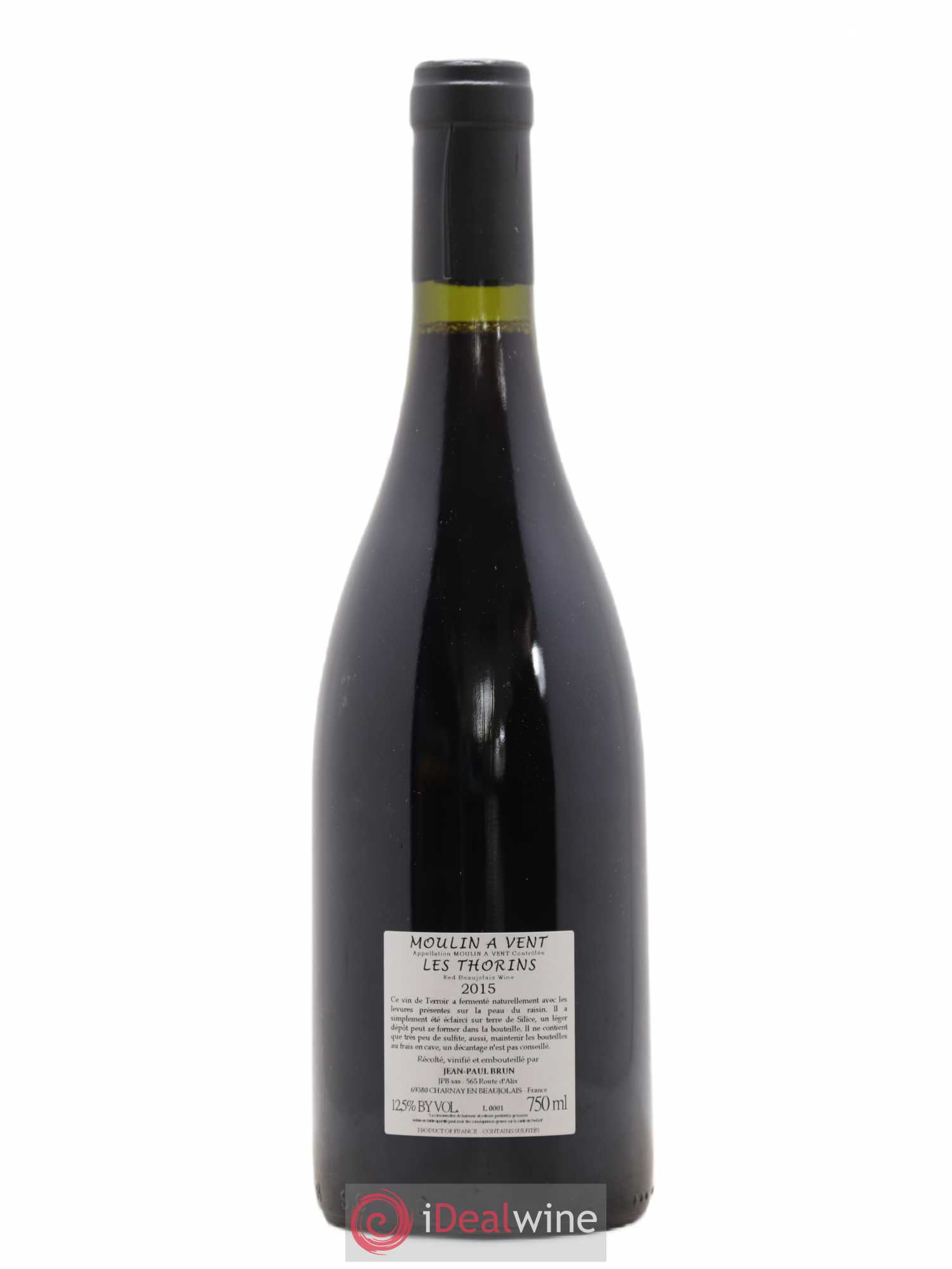 Moulin-à-Vent Les Thorins Terres dorées - J-P. Brun (Domaine des) 2015 - Lot de 1 bouteille - 1