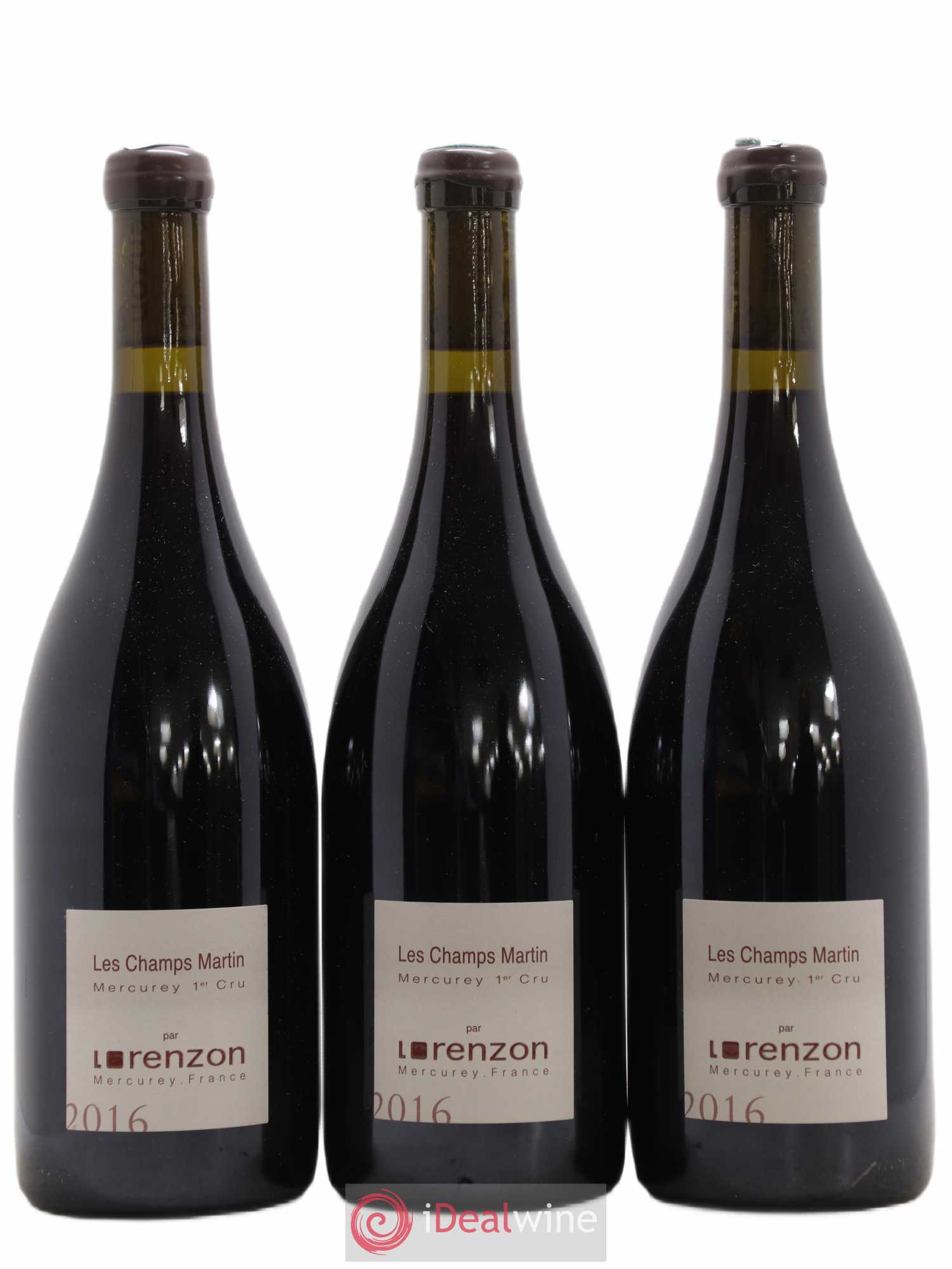Mercurey 1er Cru Les Champs Martin Bruno Lorenzon 2016 - Lot de 3 bouteilles - 0