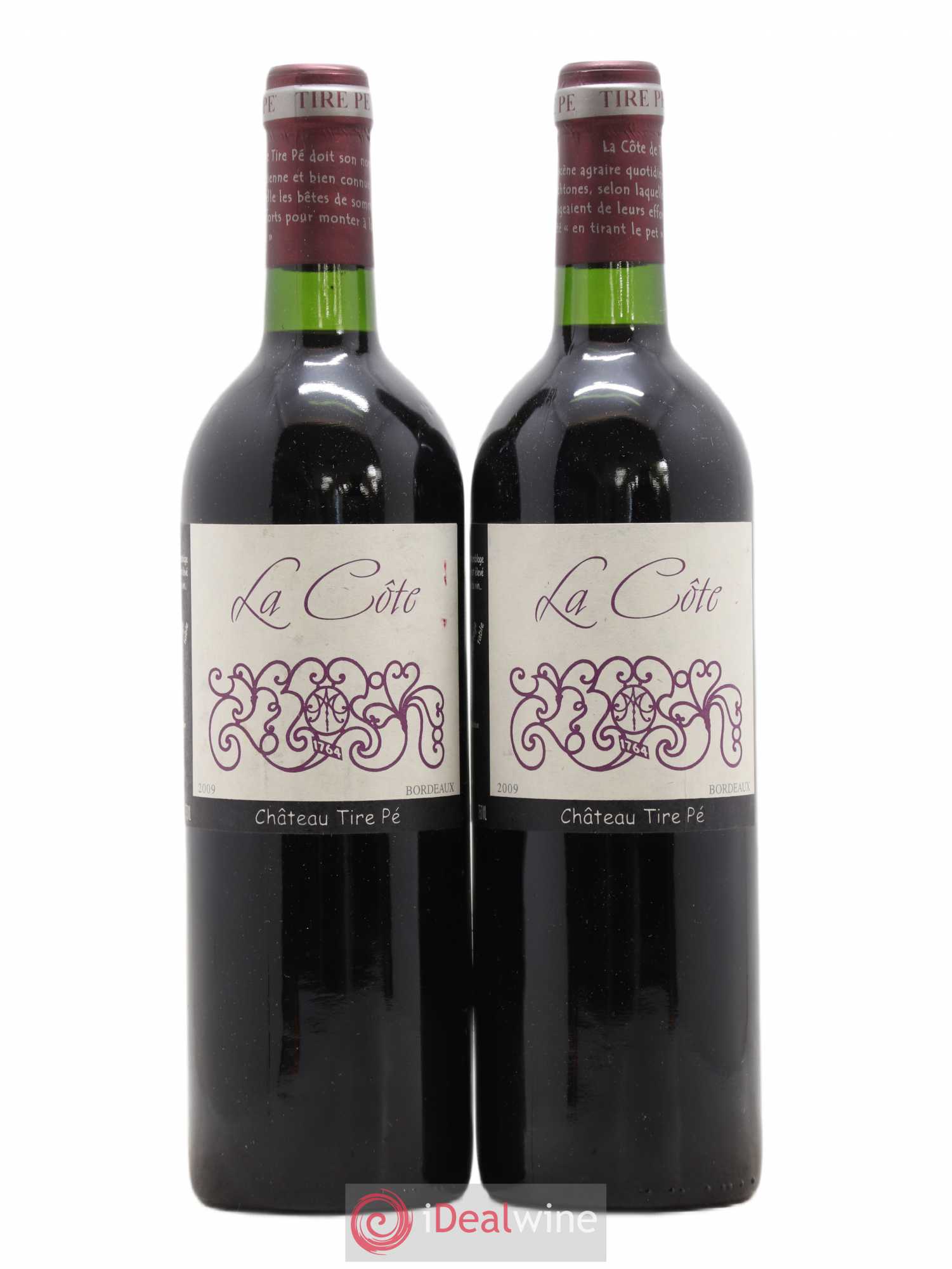 Bordeaux La Côte Tire Pé 2009 - Posten von 2 Flaschen - 0