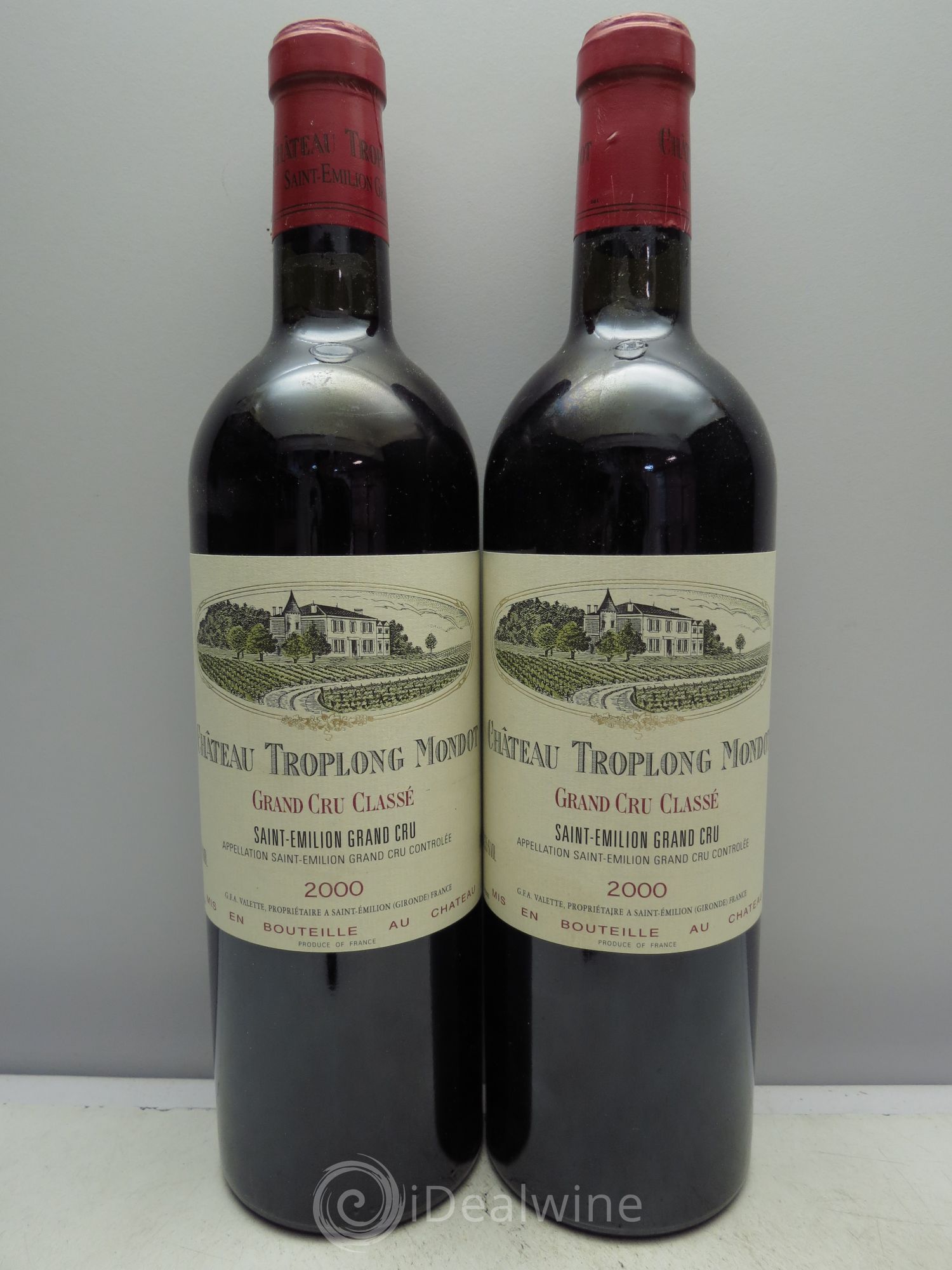 Château Troplong Mondot 1er Grand Cru Classé B 2000 - Lot de 2 bouteilles - 0